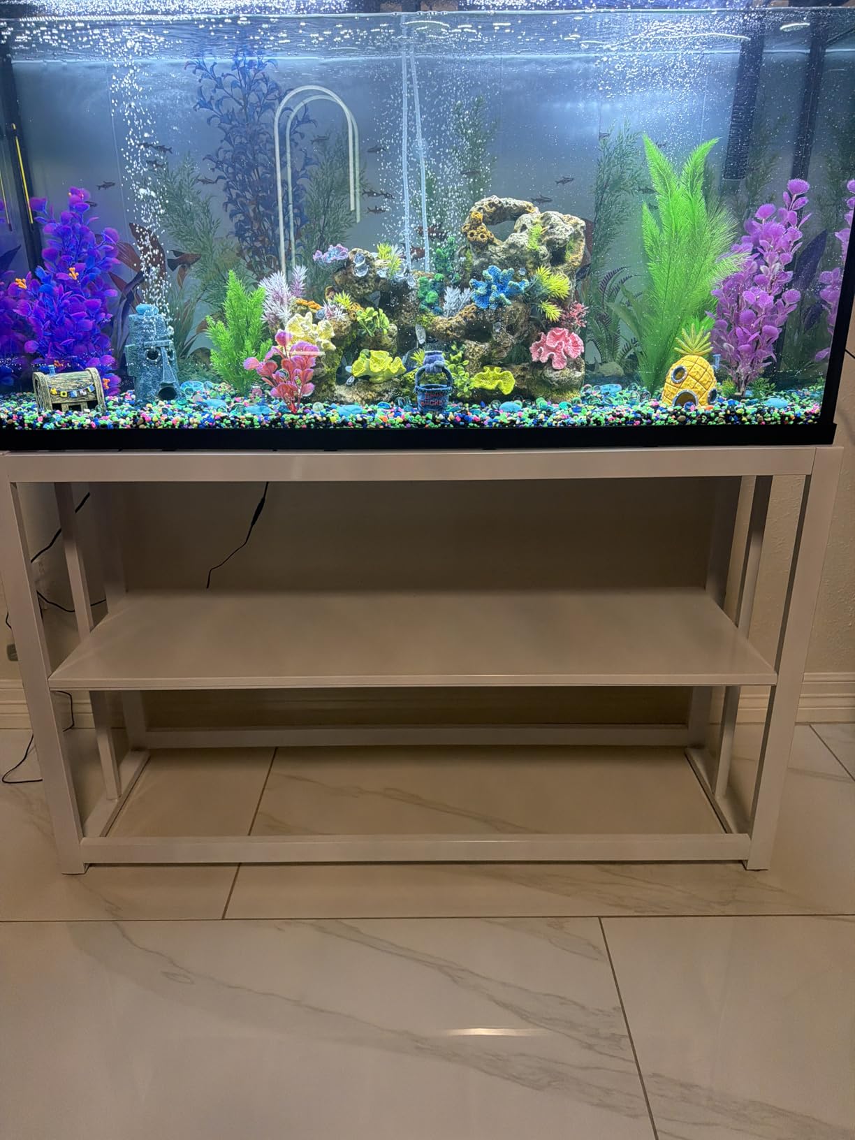 Akenow 55-75 Gallon Fish Tank Stand,48.5 x14.9 x 29.2 Inch Aquarium Stand customer photo 1