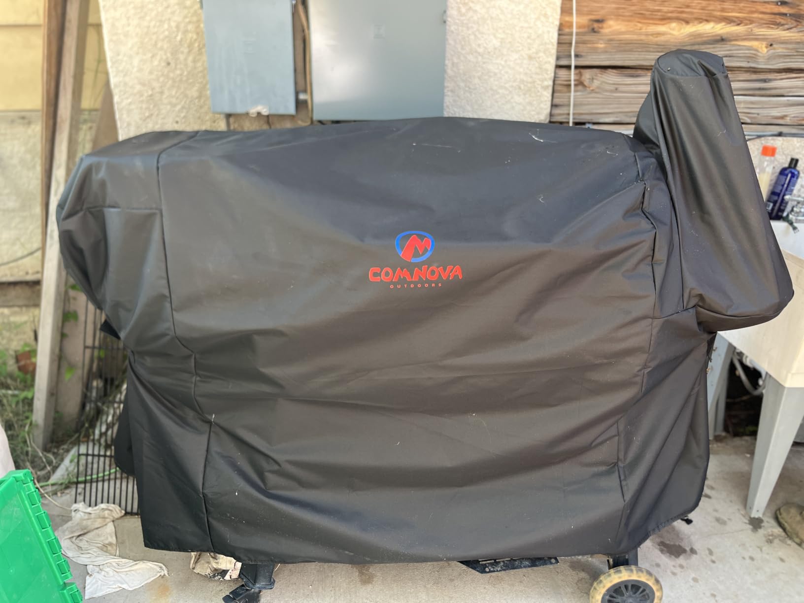 Comnova Grill Cover for Pit Boss 820-850 - Z Grill 700 - Premium Wood Pellet Smoker Cover for Pitboss Waterproof & Heavy Duty, 600D Pellet BBQ Cover for Pit Boss 820 Deluxe, Pro 850 and Z Grill 700 customer photo 1