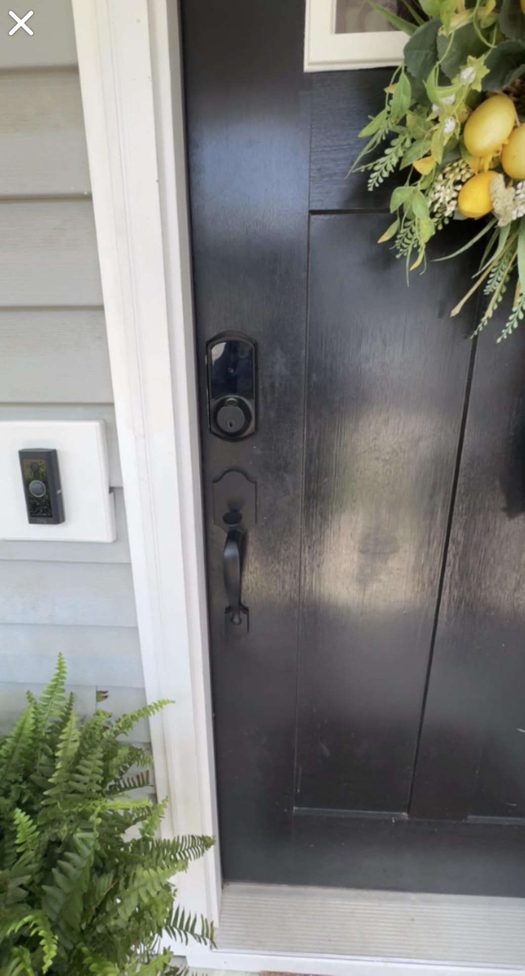 Veise VE07-H Fingerprint Smart Lock for Front Door Handle Set, Matte Black customer photo 1