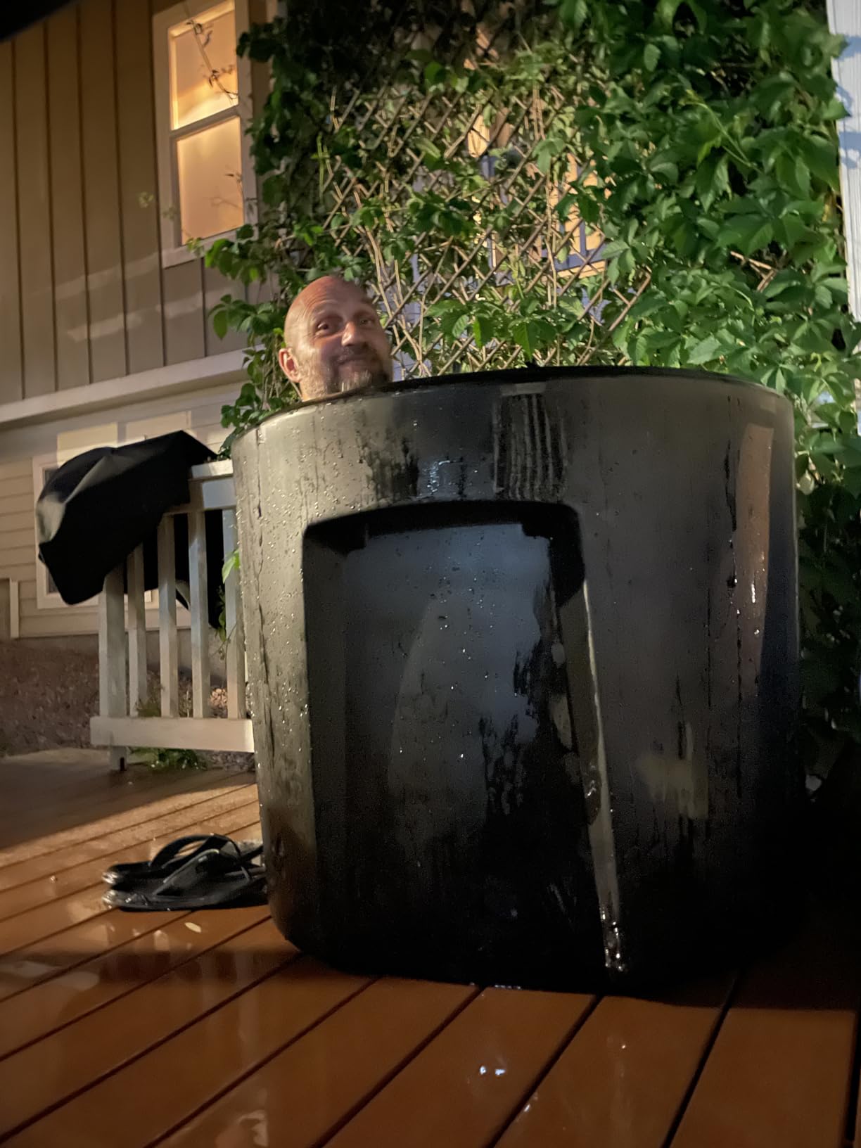 Ice Barrel 300 Insulated Cold Plunge Tub Built-in Chiller Ports (Black) customer photo 1