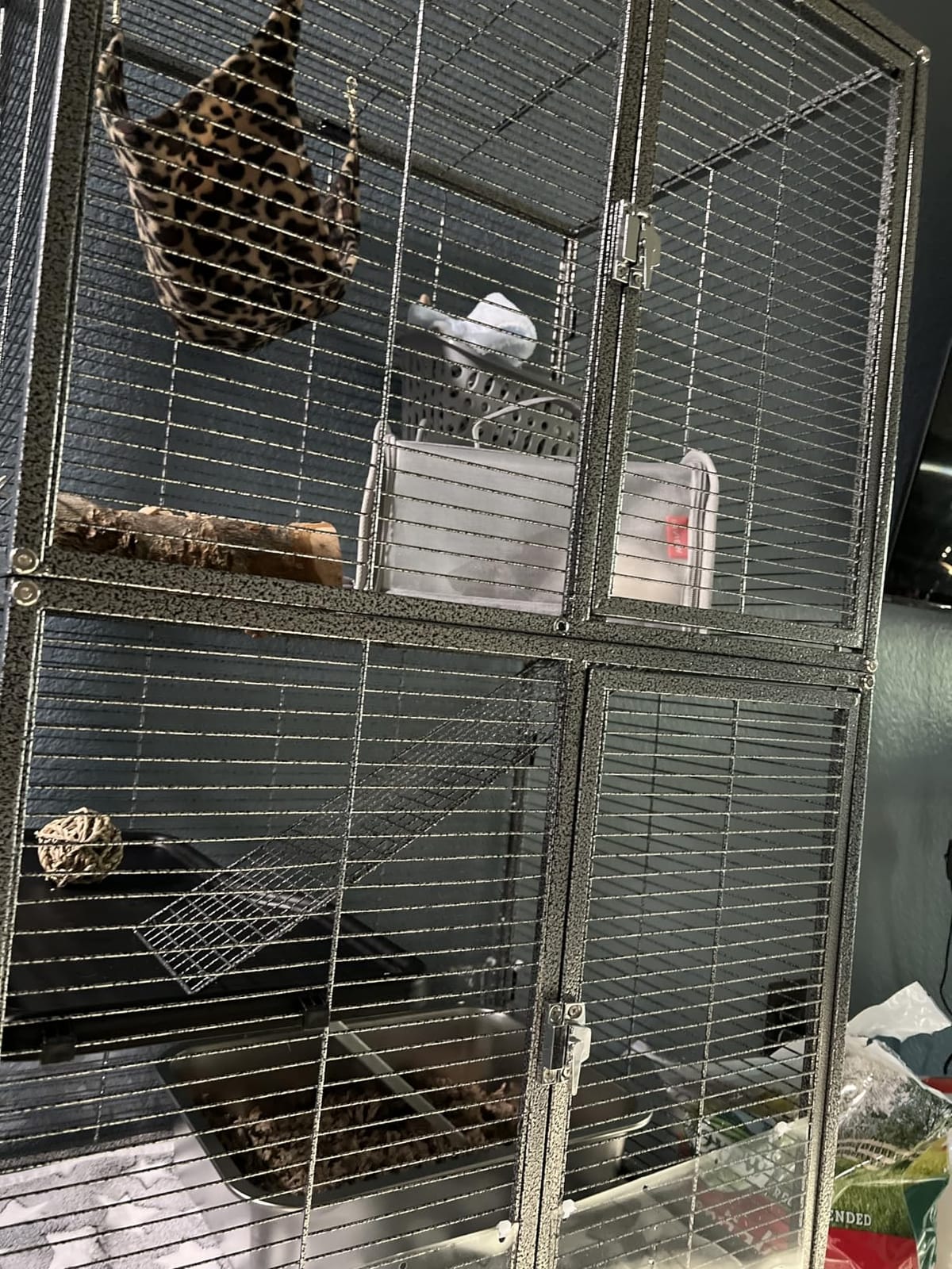 Large Two Full Story Deluxe Double Unit Small Animal Critters Rolling Cage customer photo 1