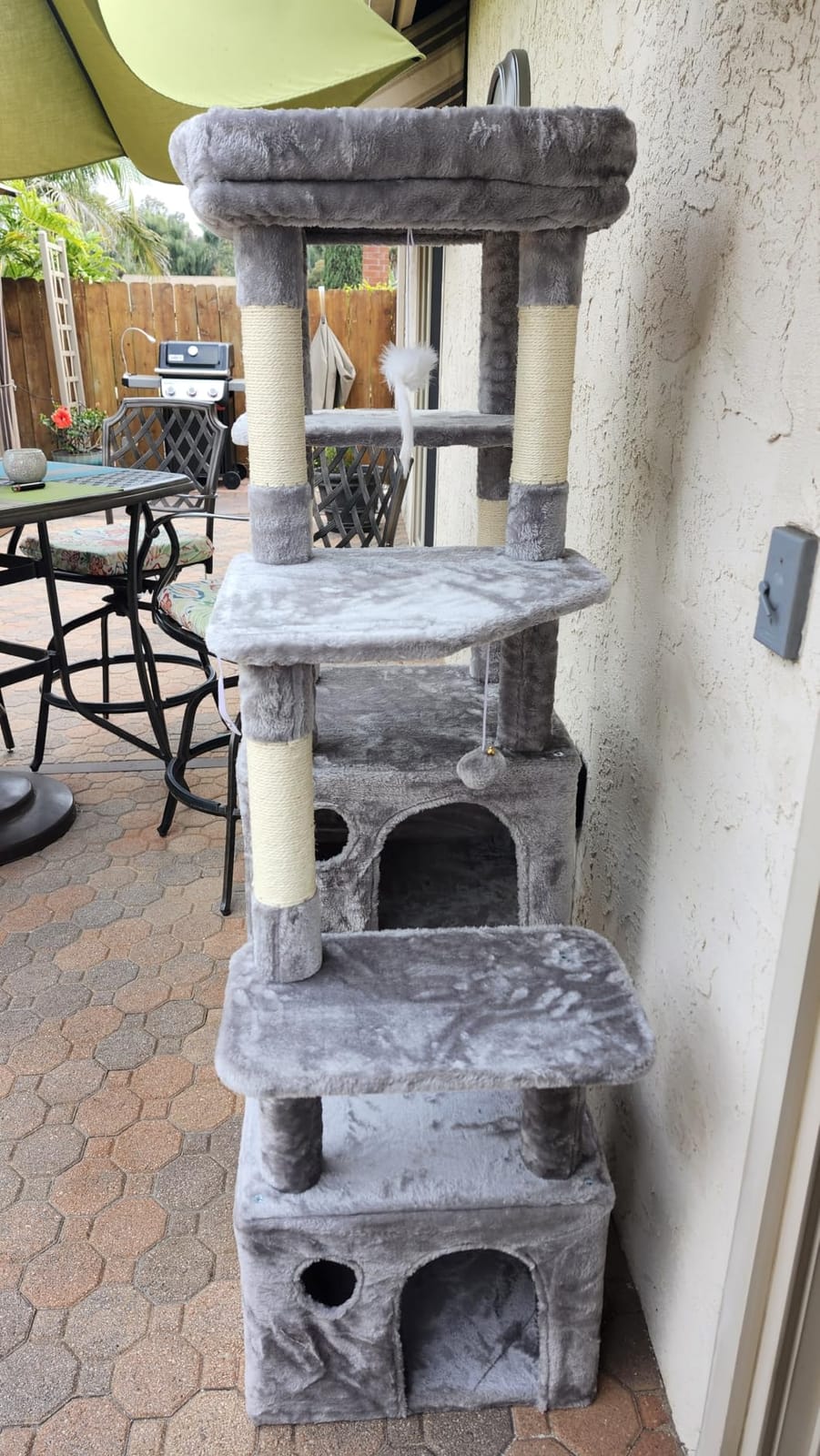 Globlazer Heavy Duty Cat Trees for Big Cats Maine Coon, F61, Dark Grey customer photo 2