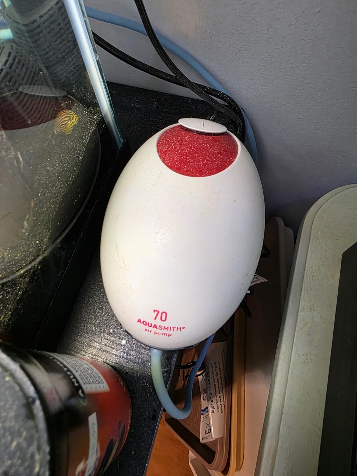 AQUASMITH No-Hum Whisper-Quiet Aquarium Air Pump,<25dB Adjustable Airflow customer photo 1