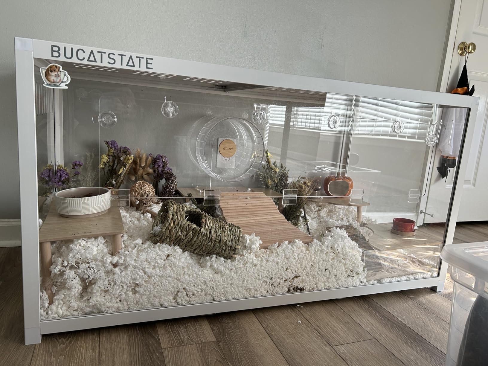 BUCATSTATE Hamster Cage 3.0, Large Hamster Enclosure (47in, White) customer photo 1