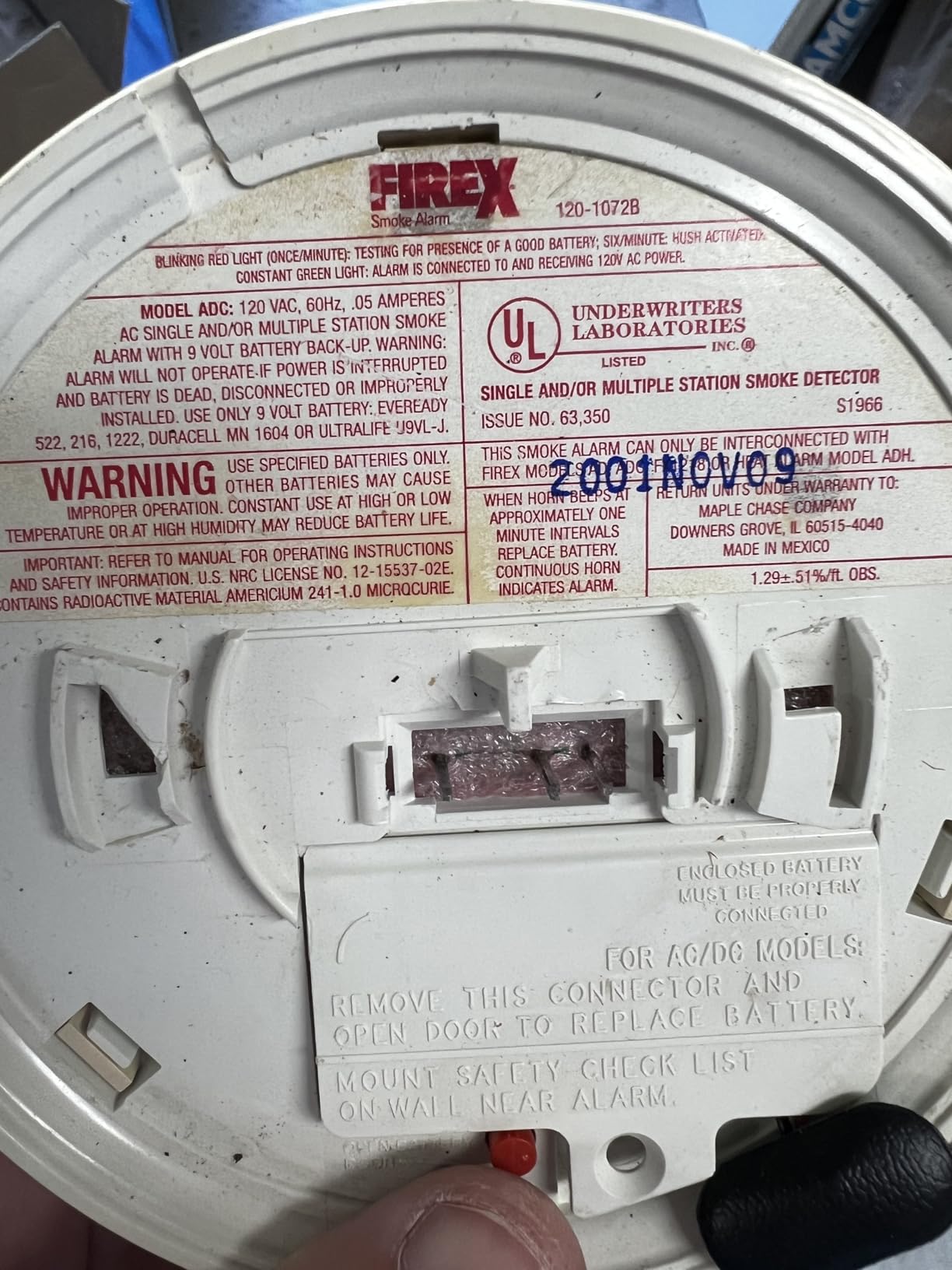 Siterlink Hardwired Interconnected Smoke Detectors,Photoelectric Smoke Alarm with 9V Battery Backup,Test/Silence Button, Hard Wired Fire Alarm for Home GS562A 1pack customer photo 2