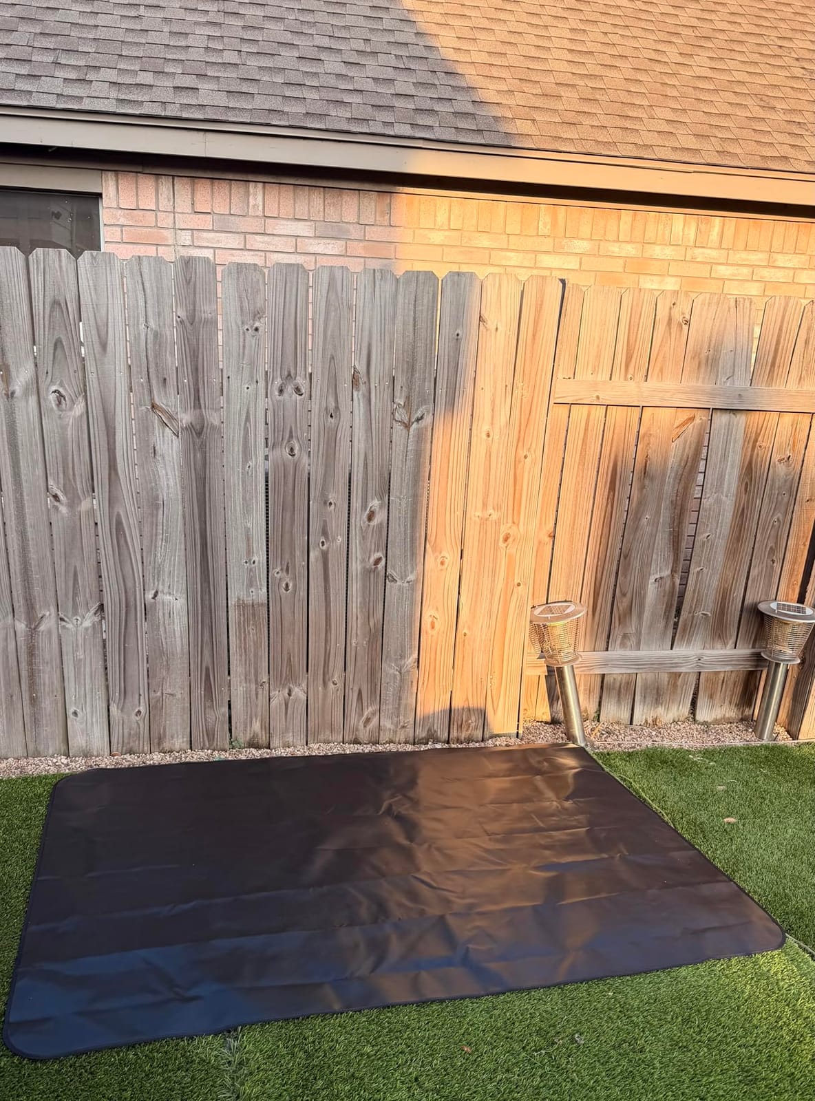 TAOMAND Large 76 x 52 inches Under Grill Mats for Outdoor Grill | BBQ Mat customer photo 2