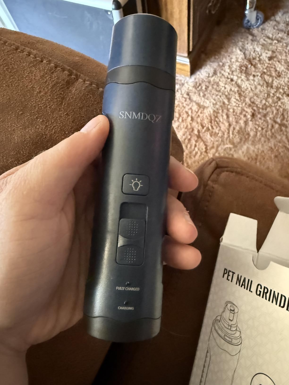 Dog Nail Grinder, Dog Nail Trimmers, and Clippers Kit with 2 LED Lights. Super Quiet Electric Pet Nail Grinder, Rechargeable, for Small, Medium, and Large Dogs & Cats, 2 Diamond Grinding Wheels. customer photo 2