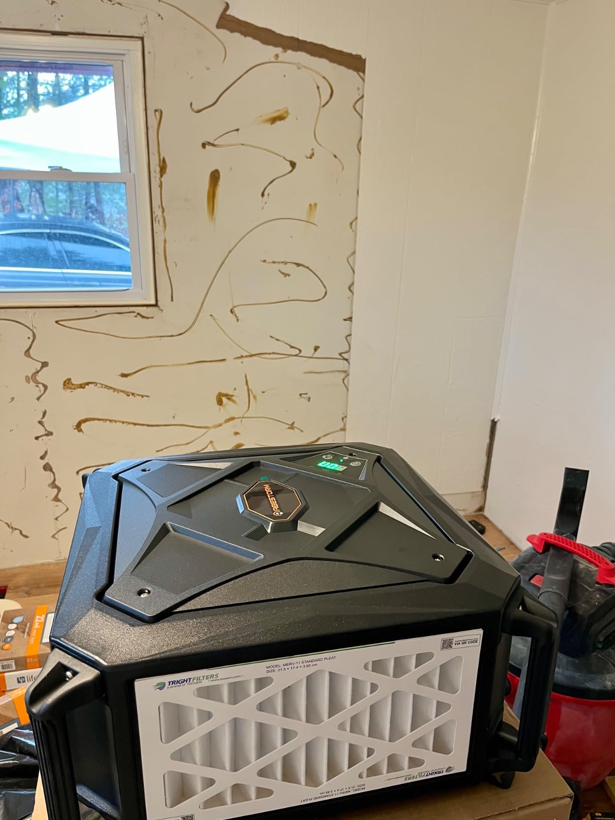 Abestorm 780 CFM Hanging Air Filtration System, Remote Control, DecDust 780 customer photo 2