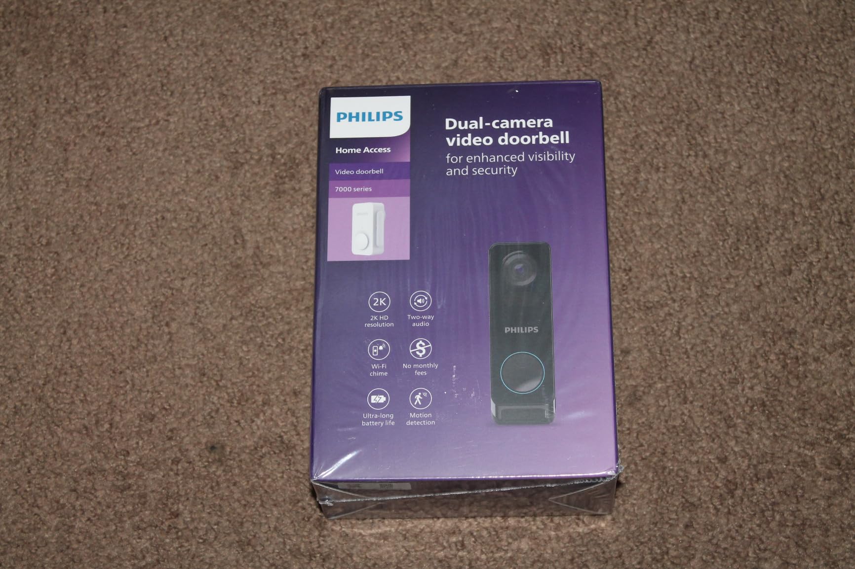 PHILIPS Security Video Doorbell Camera with Chime, Dual Cameras, 2K QHD customer photo 1