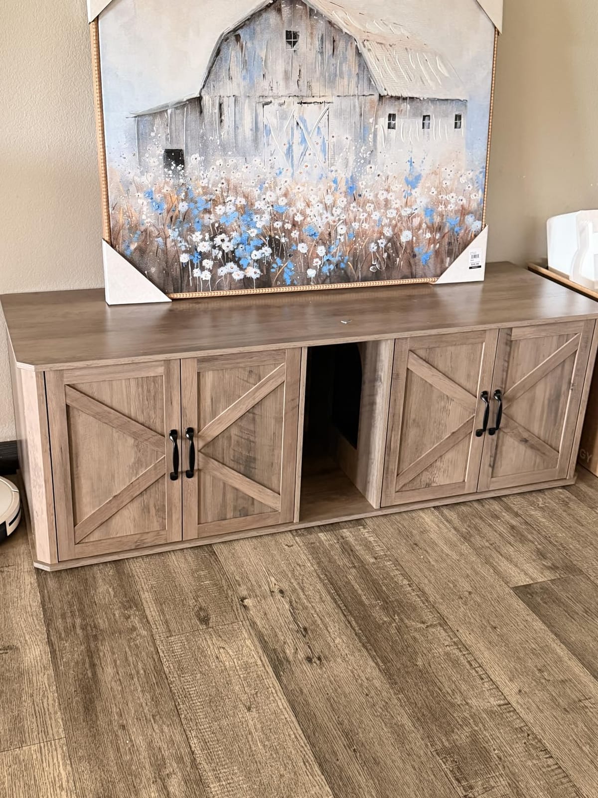 Feandrea Litter Box Enclosure, Modern Cat Litter Box Furniture Hidden customer photo 1