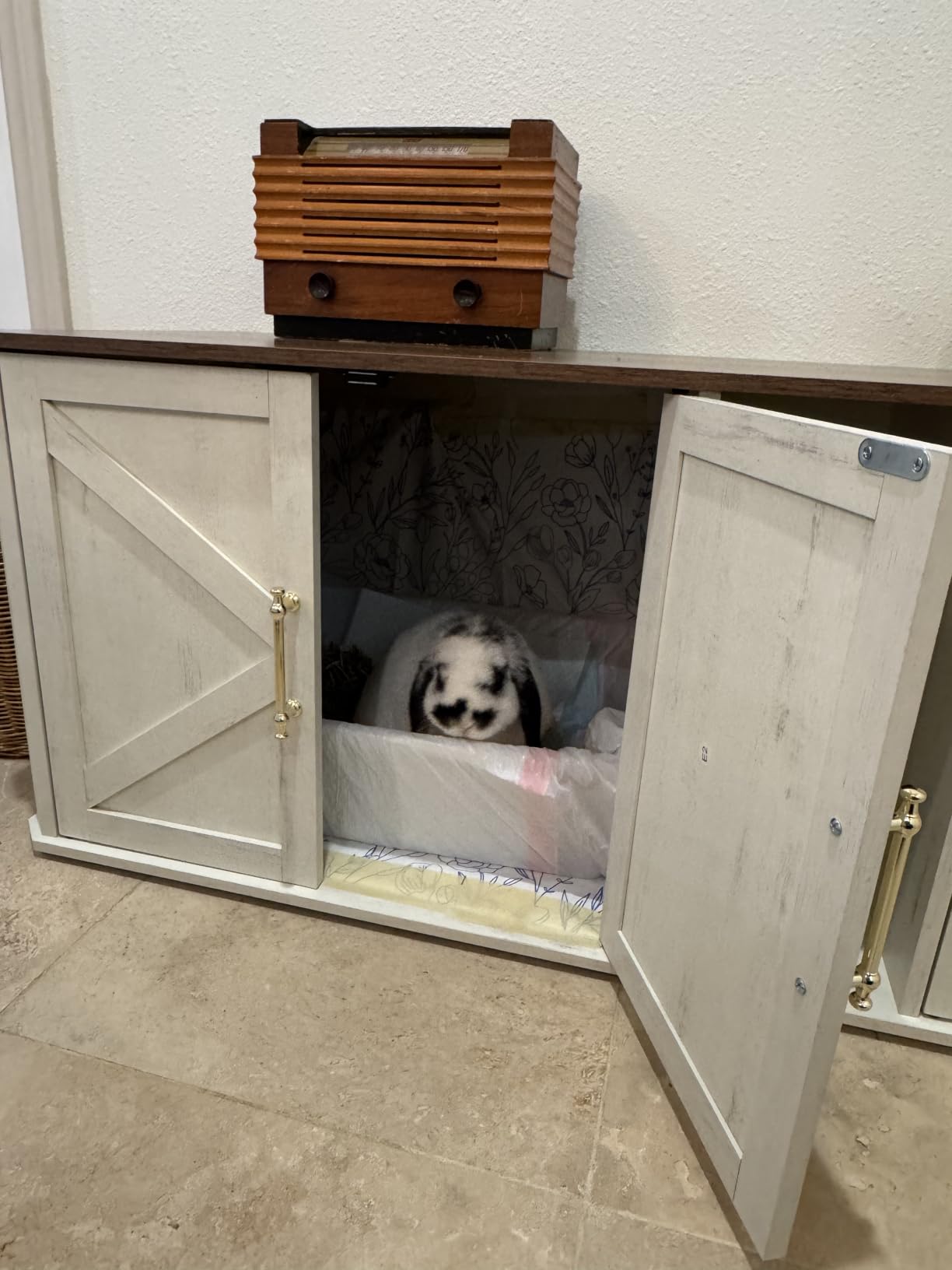 Feandrea Litter Box Enclosure, Modern Cat Litter Box Furniture Hidden customer photo 2