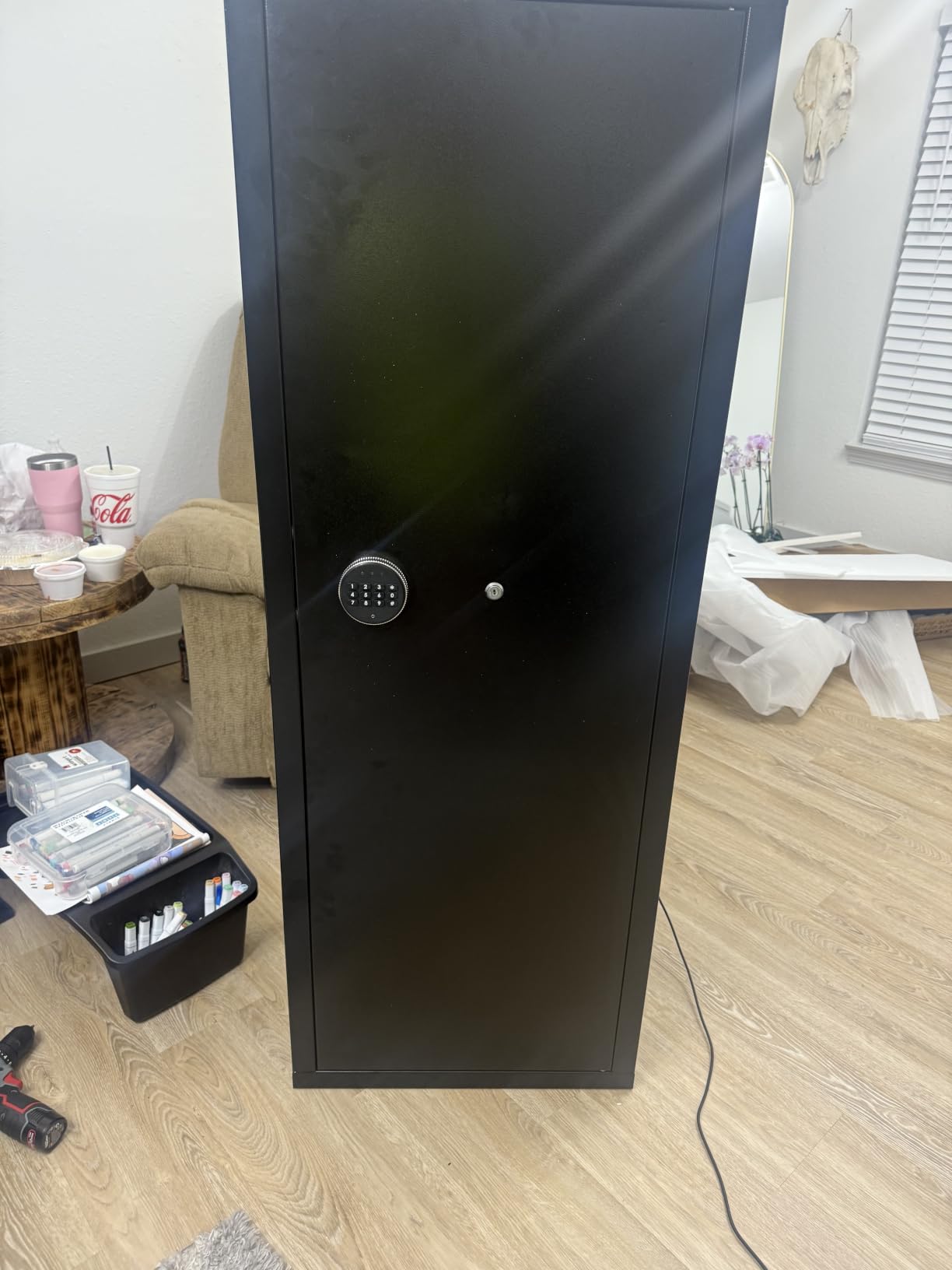 INTERGREAT 12-15 Gun Safe, Large Gun Safe for Rifles and Pistols, Quick Access Rifle Safe with 3 Removable Gun Racks and 4 Pistol Pockets, Digital Gun Cabinet with Dual Alarm and Sleep Mode customer photo 2