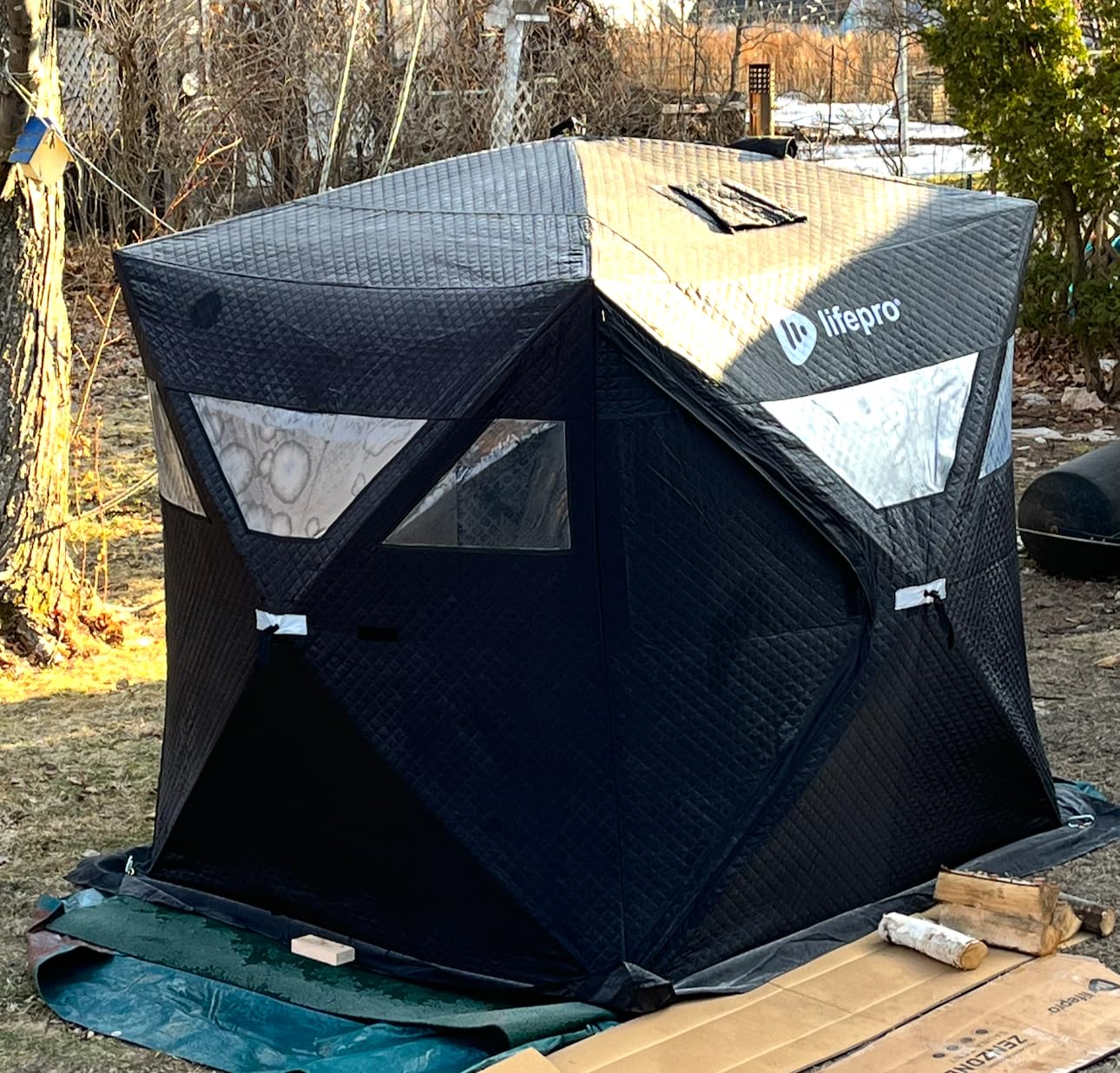 Lifepro ZenZone Sauna Tent Outdoor Portable Wood Burning Cabin Shelter customer photo 2