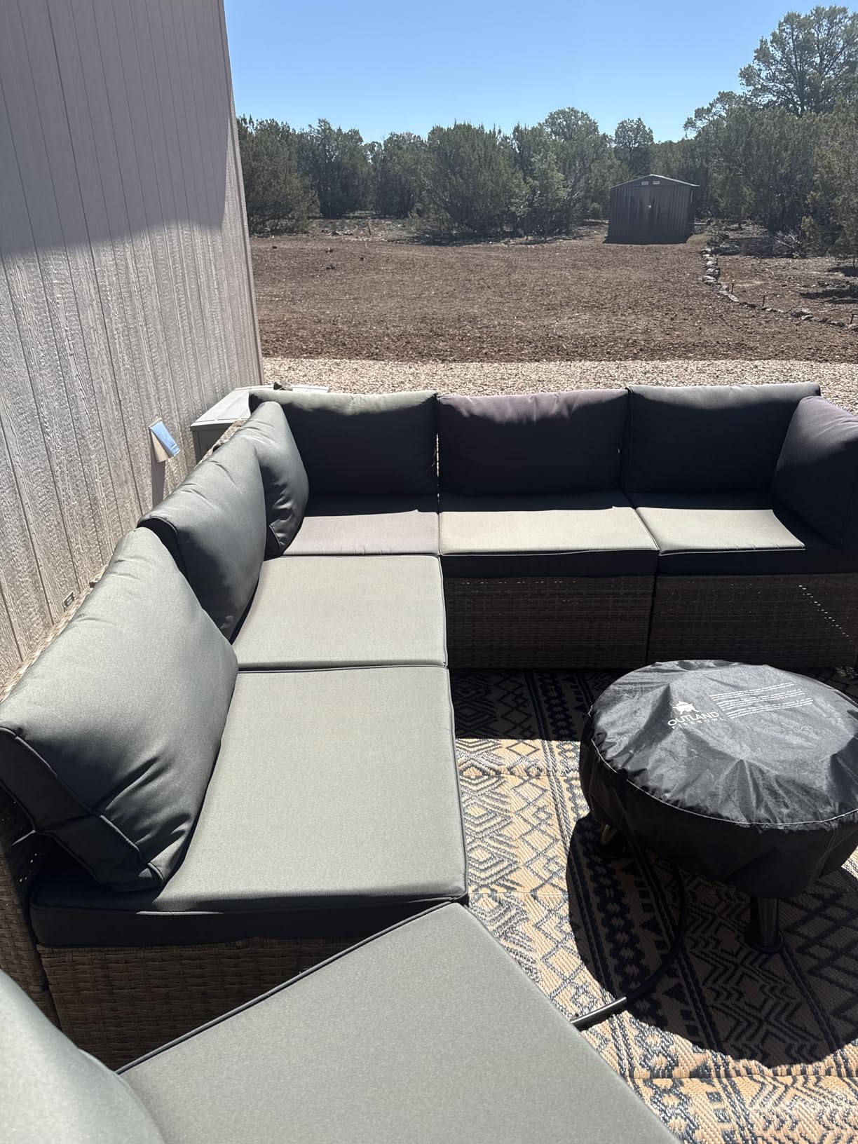 Aoxun Patio Furniture Sets, 7-Piece Outdoor Furniture with Thick Cushions, Wicker Conversation Set Sectional Sofa for Backyard, Poolside, Garden customer photo 1