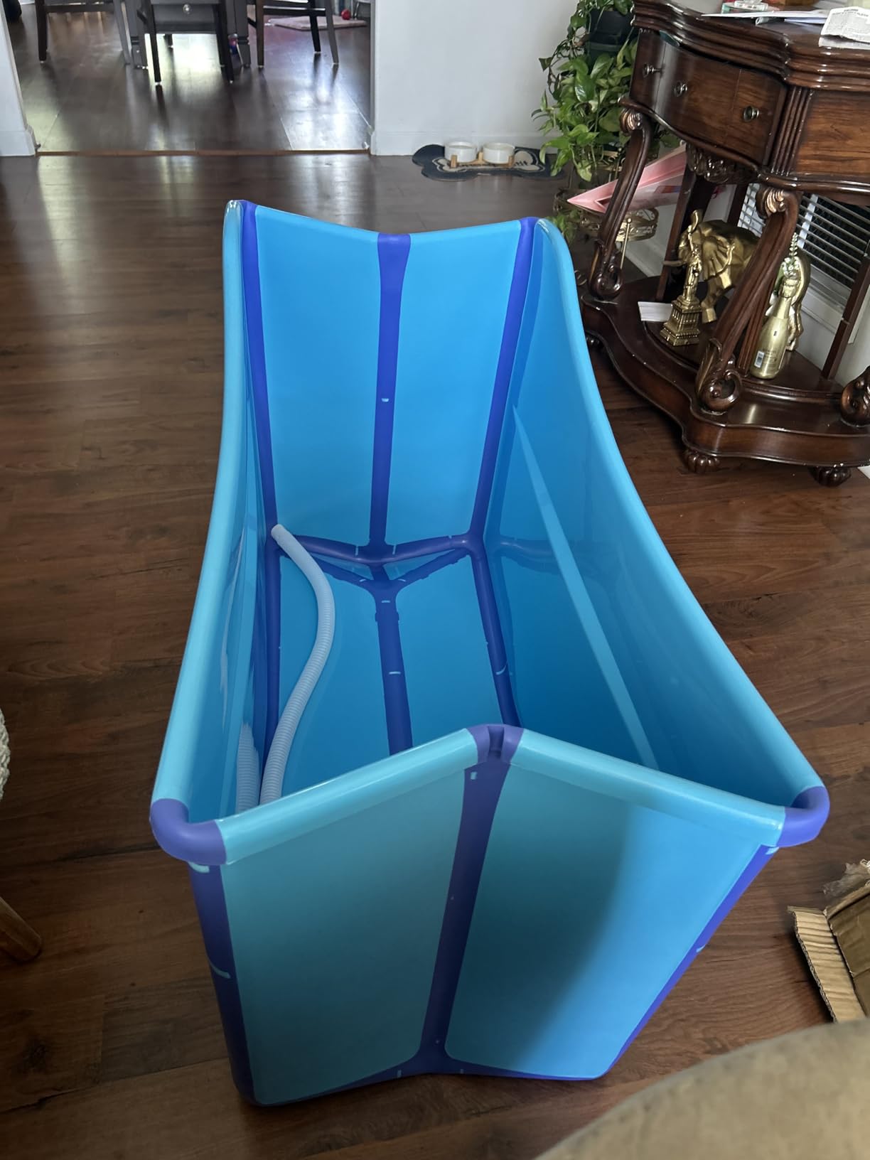 FHTONGE 49Gal/186L Collapsible Extra Large Dog Bathtub with Drainage Pipe customer photo 2