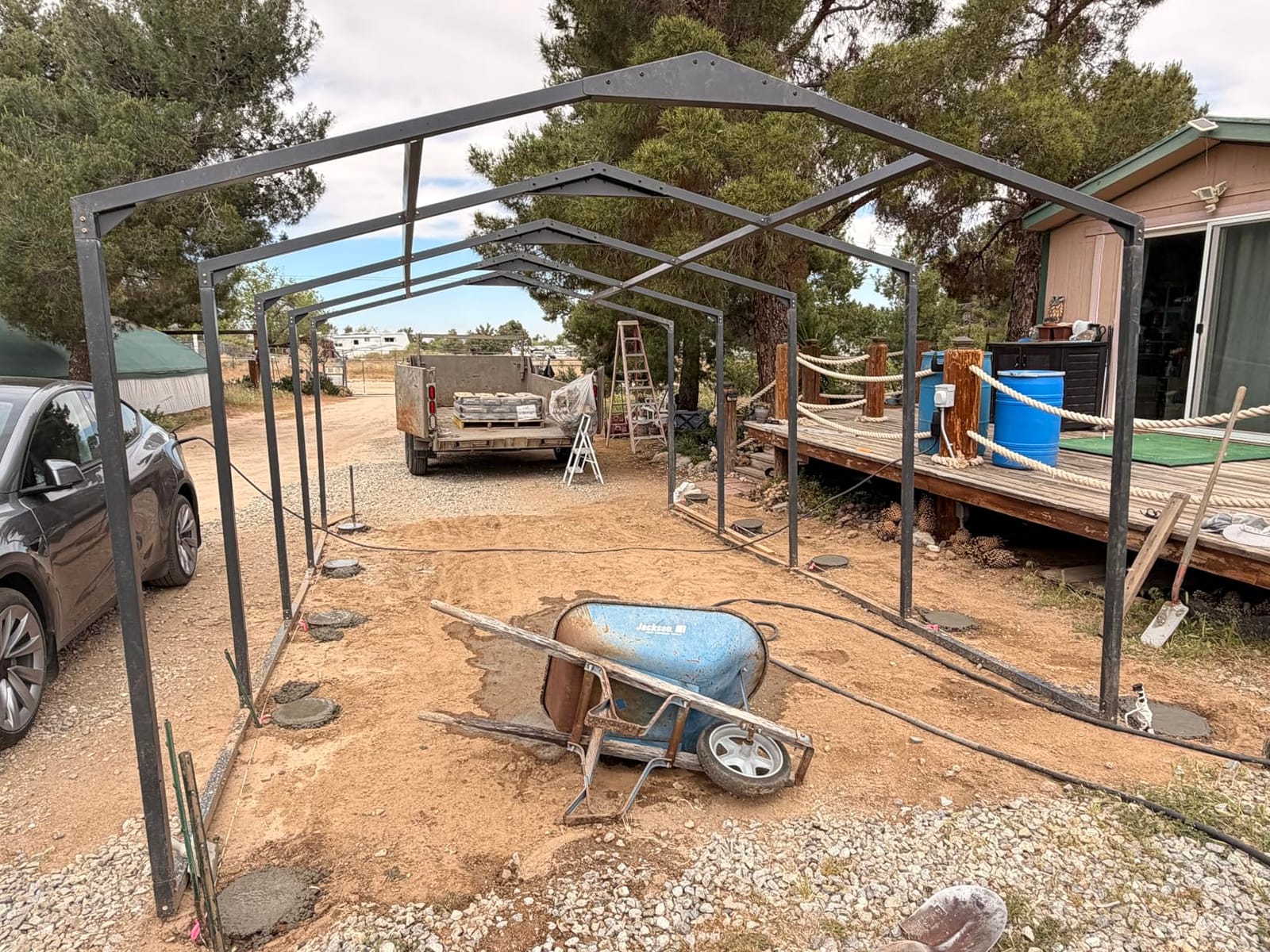Military-Grade Metal Carport 12x20 FT, Heavy- Duty Galvanized Steel Roof customer photo 1