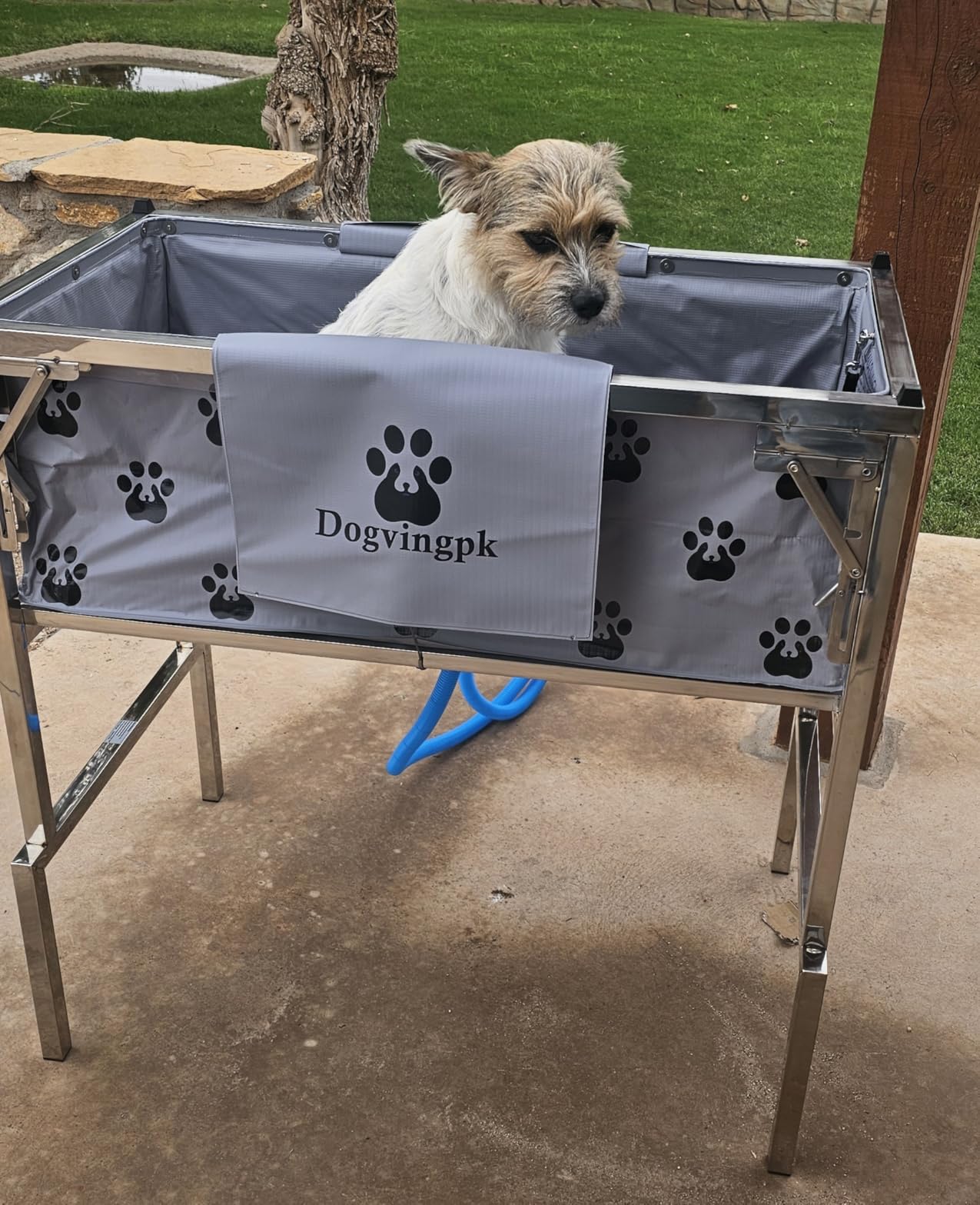 Portable Foldable Dog Bathtub, 300 lb Capacity for Medium and Large Dogs customer photo 1