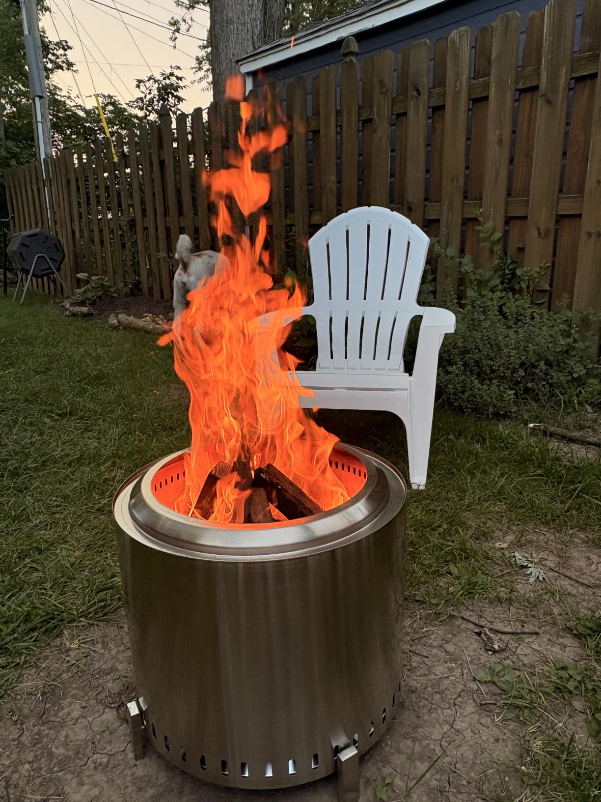 OutVue 19.5 inch Stainless Steel Smokeless Fire Pit with Tote Bag customer photo 2