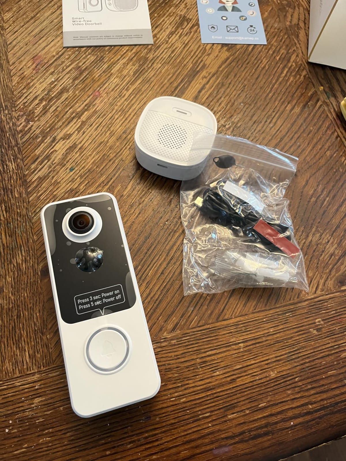 Doorbell Camera Wireless,2K FHD Head-to-Toe Video, no subscription,Two-Way Talk, Smart Home Video Doorbell with Chime,Battery Powered,Motion Detection & Alerts Compatible with Alexa & Google(2.4GWiFi) customer photo 1