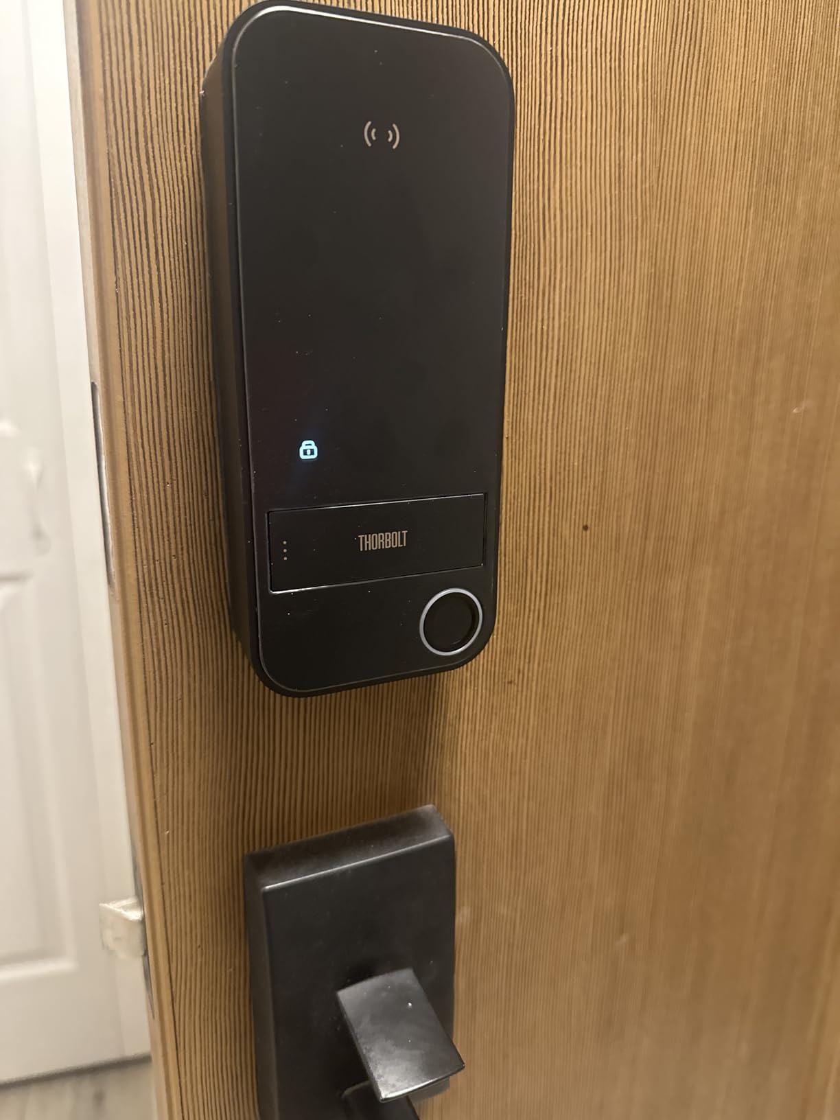 ThorBolt X3 Smart HomeKit Keyless Entry Fingerprint Door Lock, Black customer photo 1