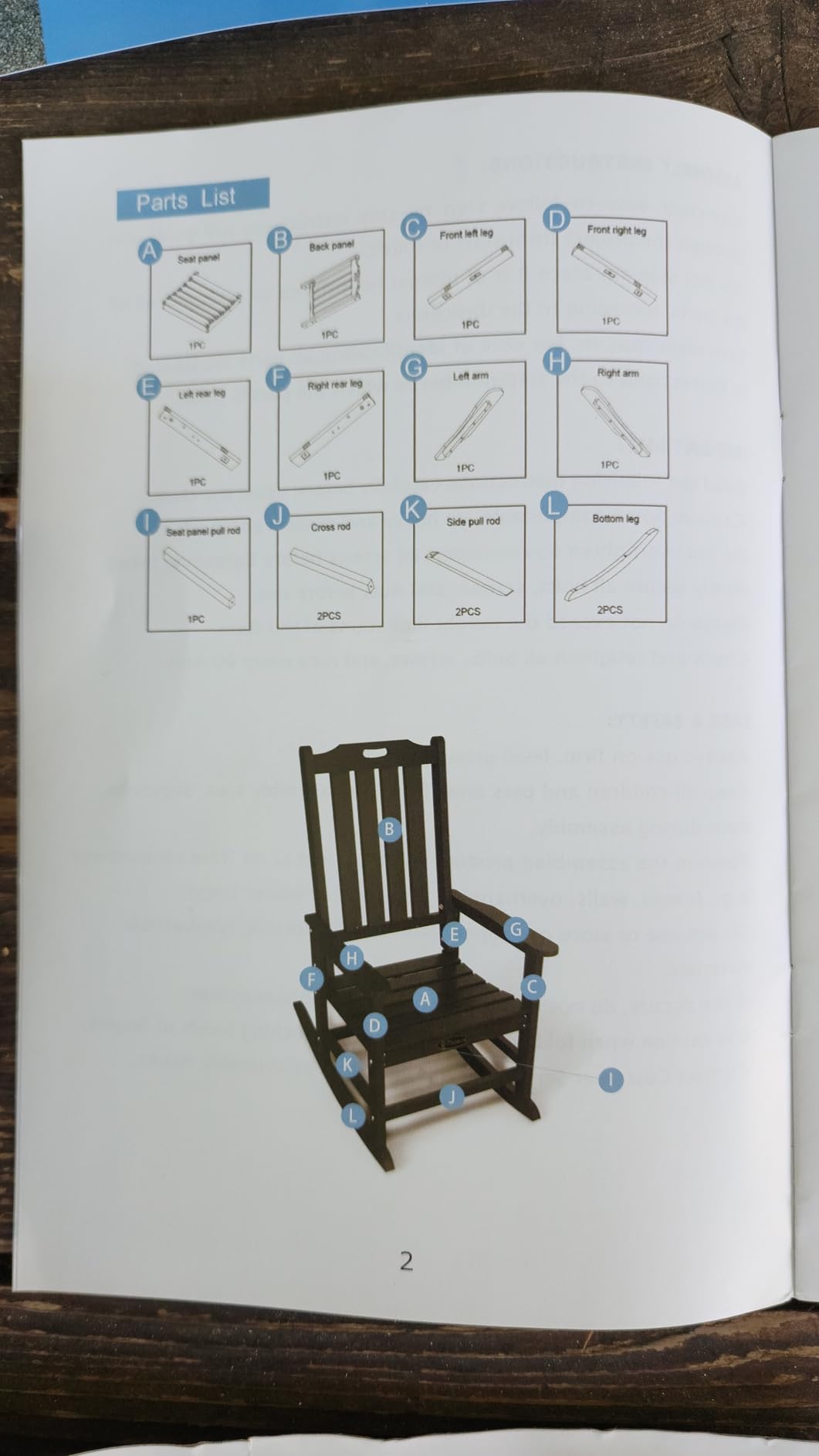 THOEOE Outdoor Rocking Chairs, Oversized Patio Rocking Chair customer photo 1