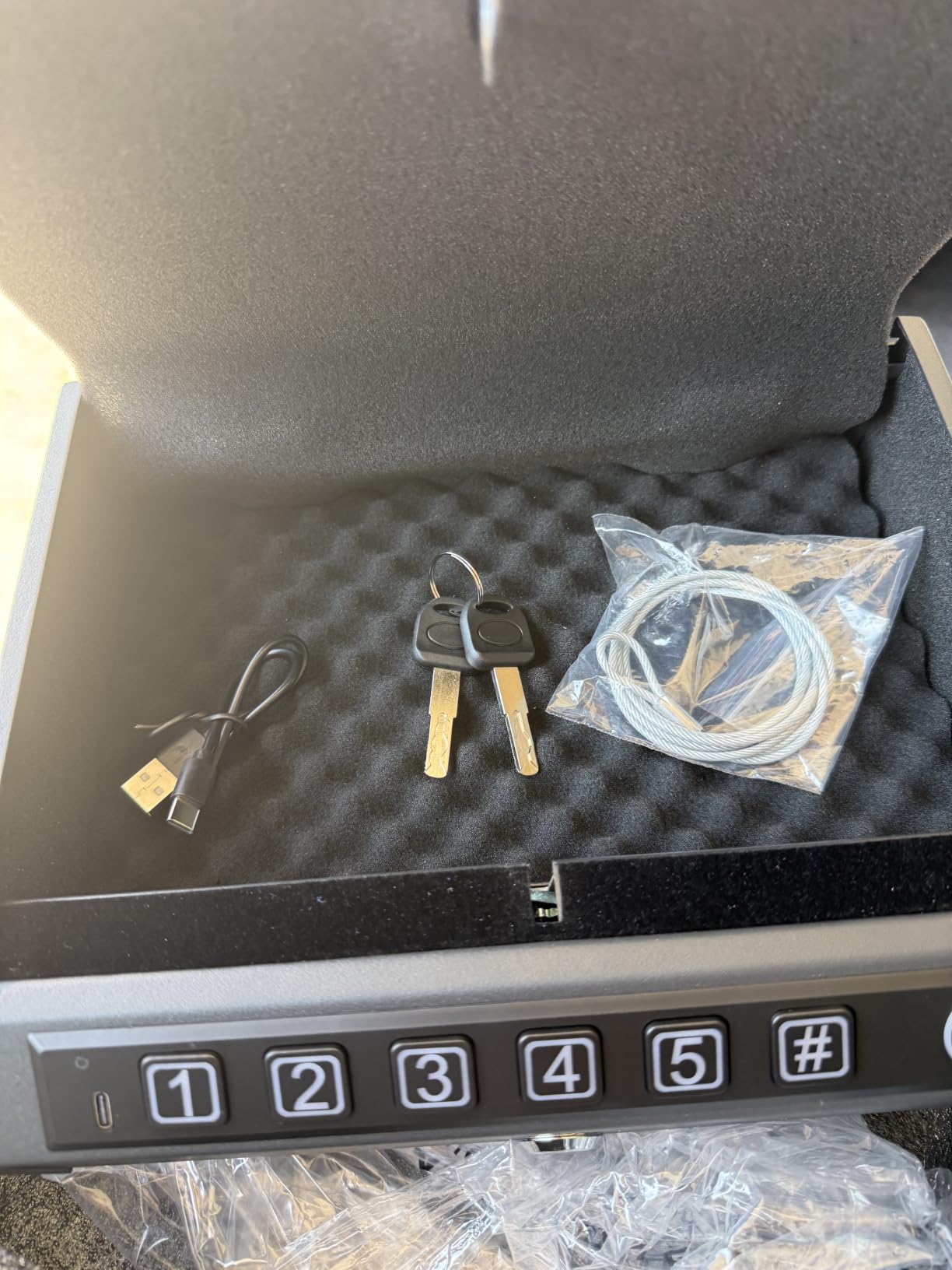 Biometric Gun Safe for Handguns, Pistol Safe Fits 2-3 Handguns customer photo 1