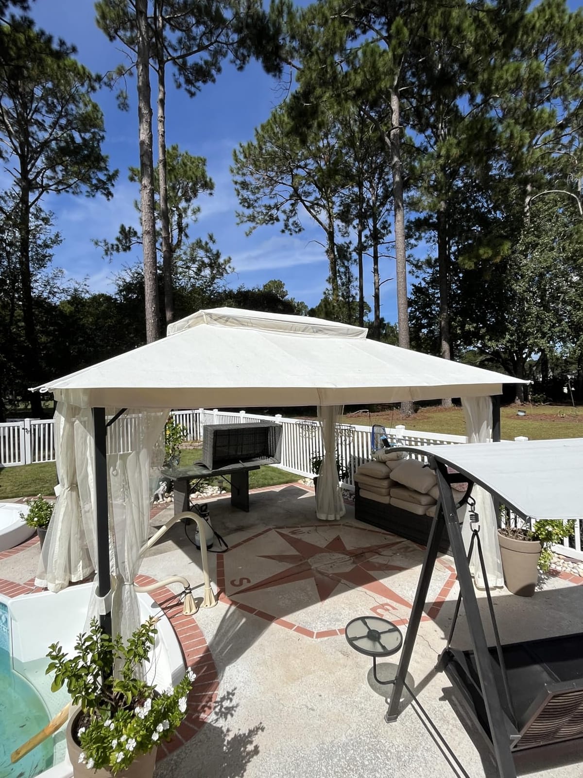 LAUSAINT HOME 12x12 Gazebo Canopy with Netting, Curtains & Double Roof customer photo 2