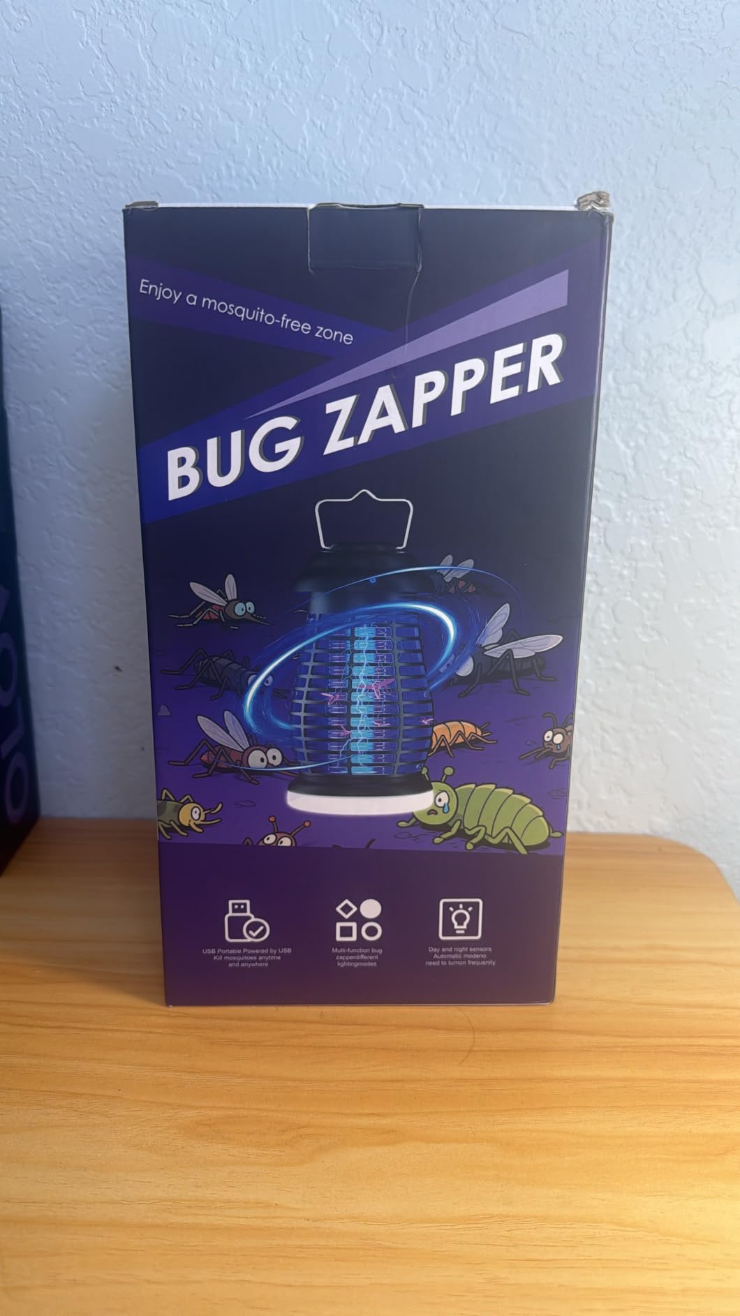 Cordless Bug Zapper Outdoor, 4200V Electric Mosquito Zapper, Fly Trap, Rechargeable Portable Fly Zapper, Waterproof Mosquito Trap Insect Killer Indoor Outdoor for Camping, Garden, Backyard, Home customer photo 2