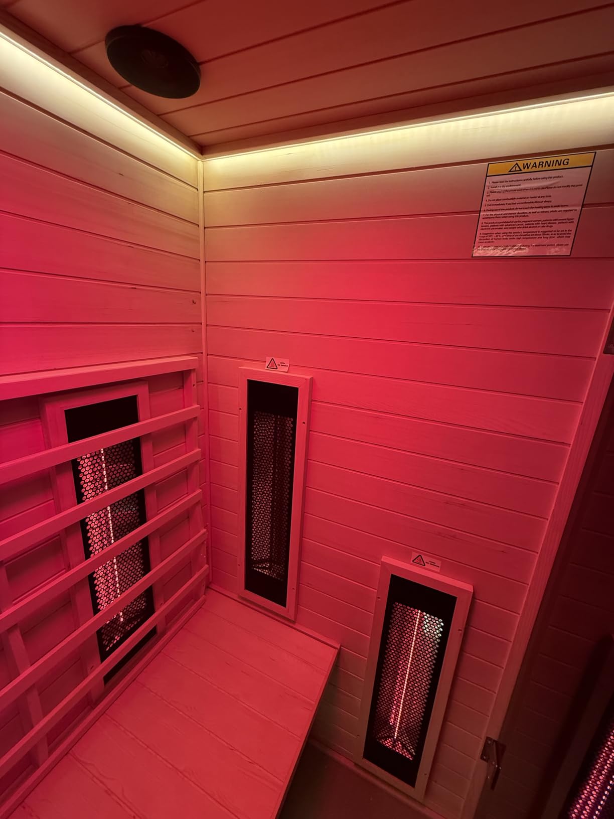 3 Person Infrared Sauna Ceramic Infrared Sauna w/Red Light Therapy customer photo 1