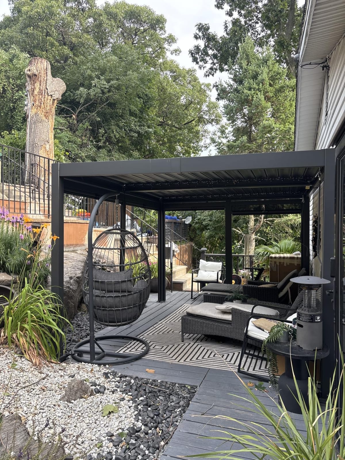 Airwire 12'x20' Louvered Pergola Aluminum Frame Gray customer photo 2