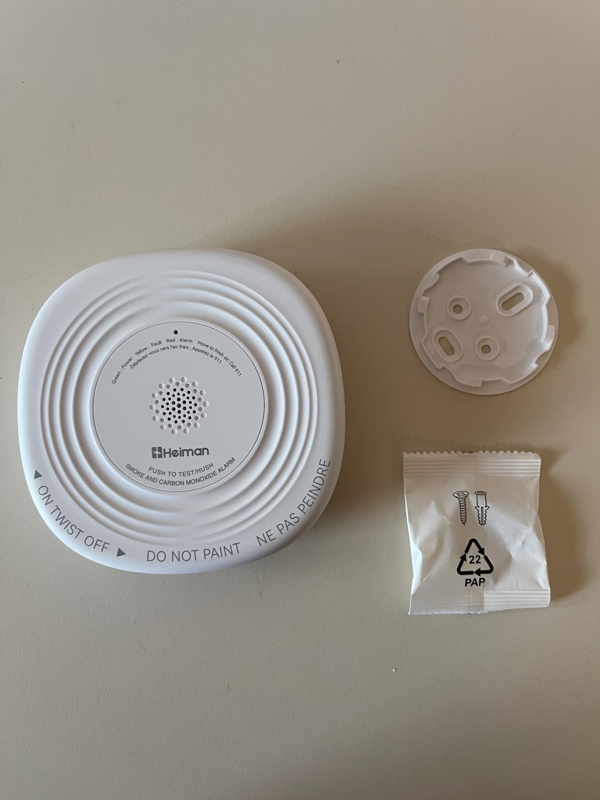 Heiman Smoke Detector Carbon Monoxide Detector Combo 10-Year Sealed Battery customer photo 2