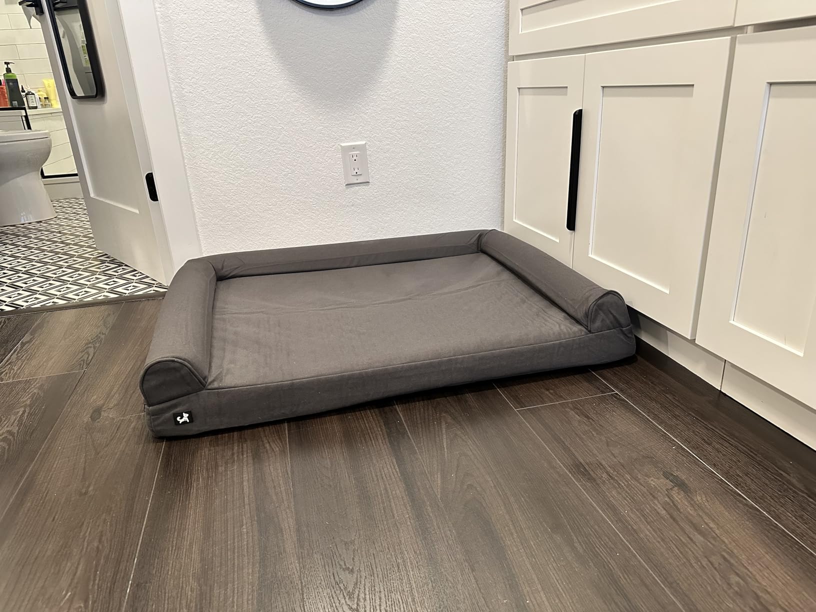 Sytopia 42in Indestructible Dog Beds for Large Sized Dogs,XL Chew Proof Dog Bed with Removable Washable Cover, Waterproof Egg Crate Foam, Non-Slip Bottom, Supports up to 100+ lbs, Dark Gray customer photo 1