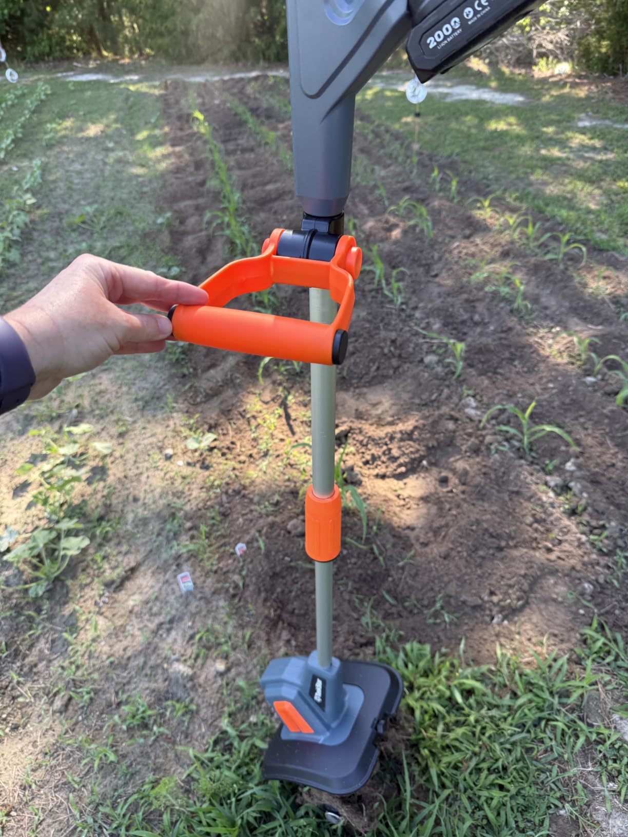 Cordless Tiller Cultivator for Gardening, Battery Powered Garden Rototiller customer photo 2
