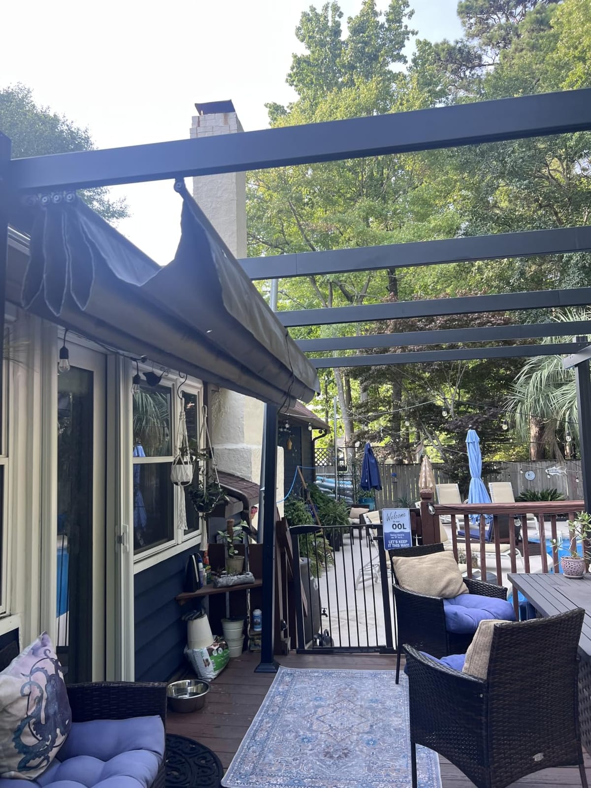 Ahomly 12 X 8 Outdoor Retractable Pergola, Adjustable Shade Canopy, Gray customer photo 1