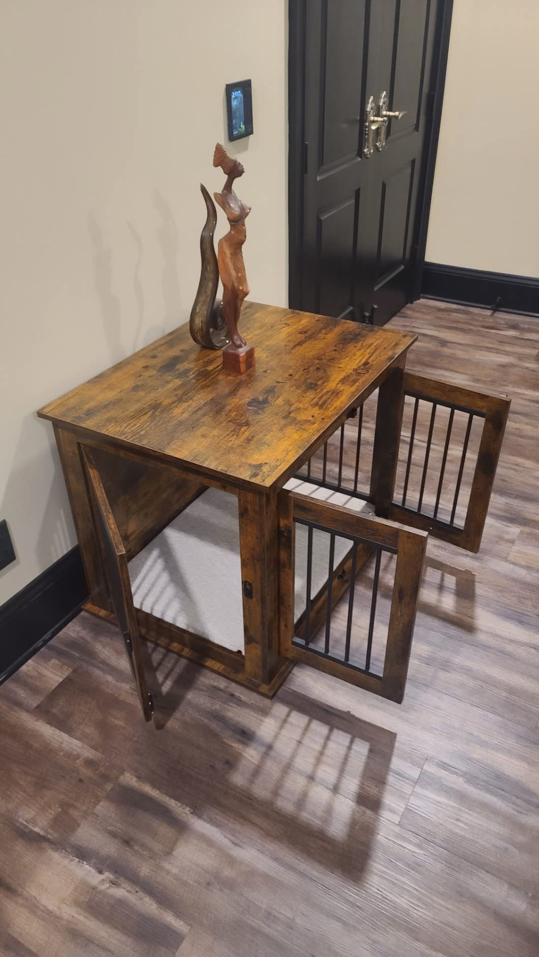 Feandrea Modern Dog Crate Furniture, Charging Station, Flip-Up Hidden Door customer photo 1