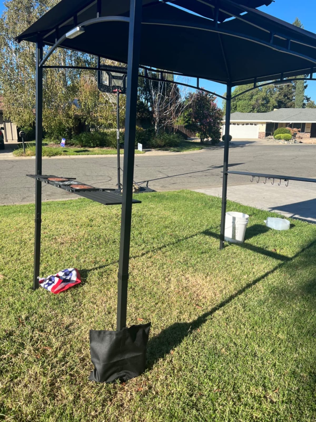 COBIZI Carport 20'x20' Heavy Duty Portable Garage, 2.0 Galvanized Frame, Waterproof Shelter with Removable Sidewalls & Windows, Built-in Sandbags, for Car/Boat/SUV, Gray customer photo 2