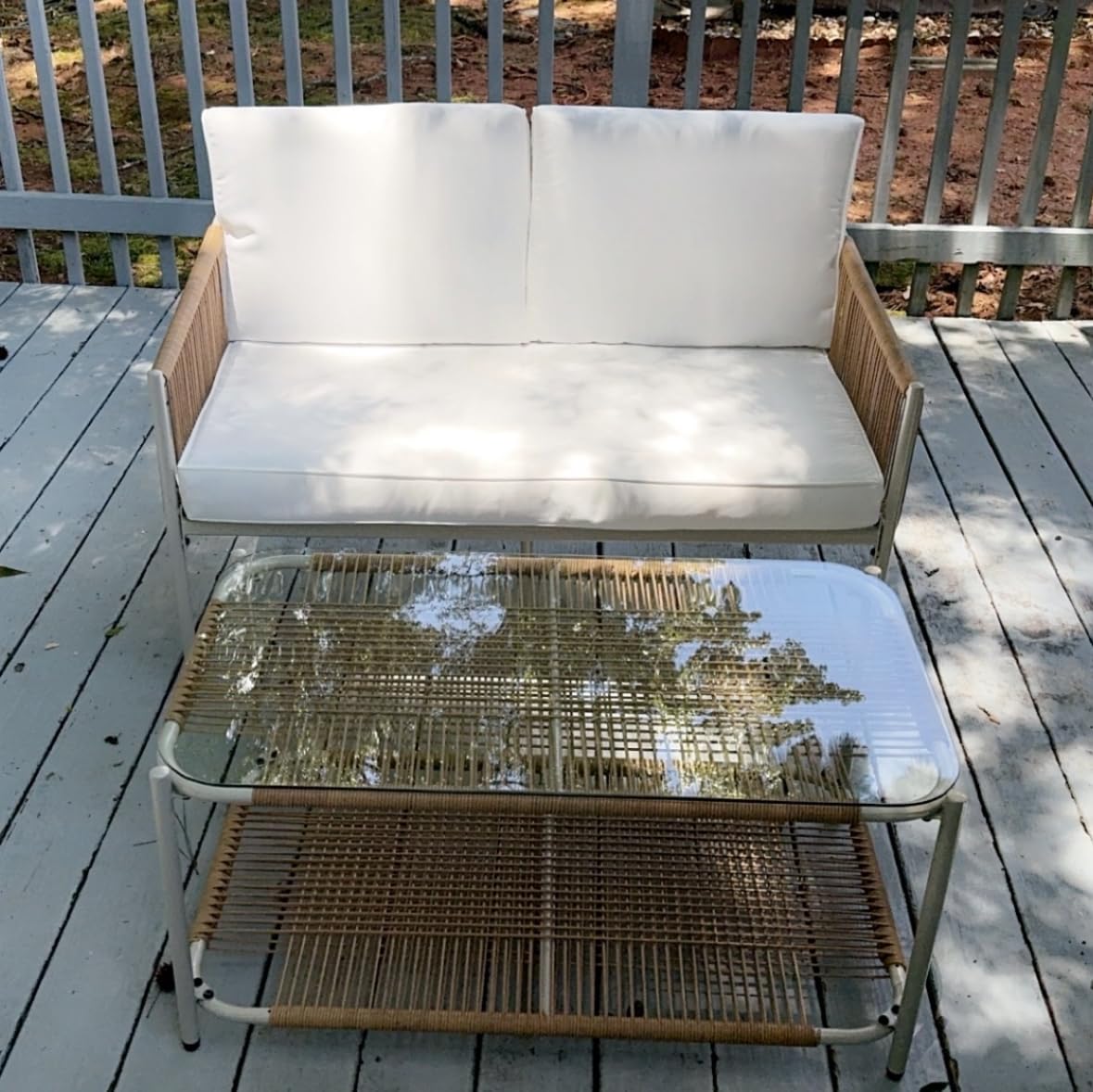 6 Pieces Patio Furniture Set Outdoor Couch Wicker Sectional Sofa, Beige customer photo 1