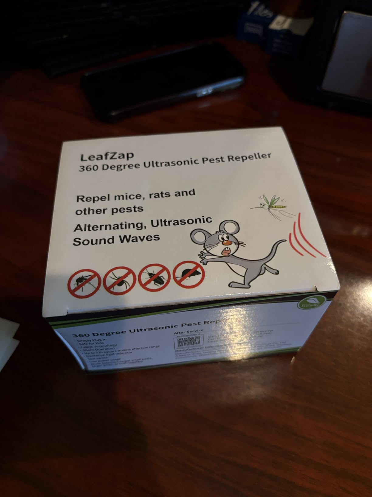 Indoor Ultrasonic Pest Repeller, 3 Ultrasonic Mode, 25-65 KHz customer photo 1