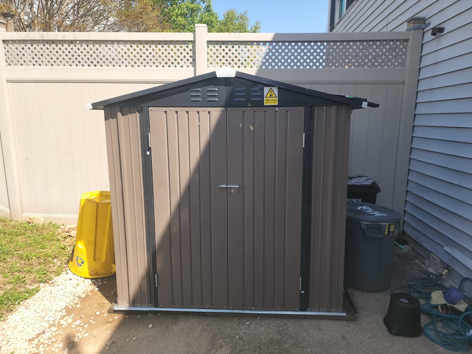 UDPATIO Outdoor Resin Storage Shed 6x4 FT Weatherproof with Floor, Grey customer photo 2