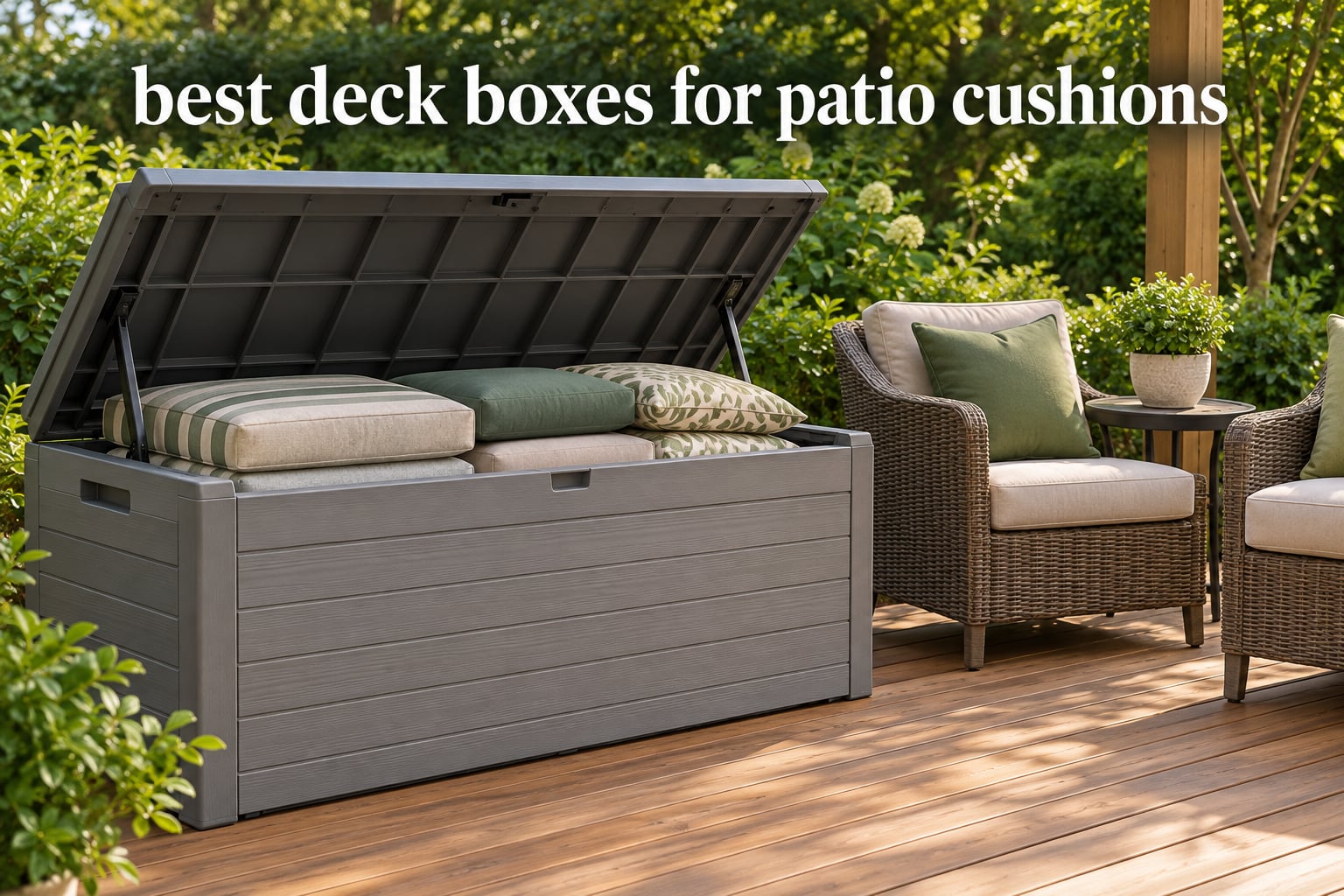 best deck boxes for patio cushions