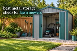 best metal storage sheds for lawn mowers