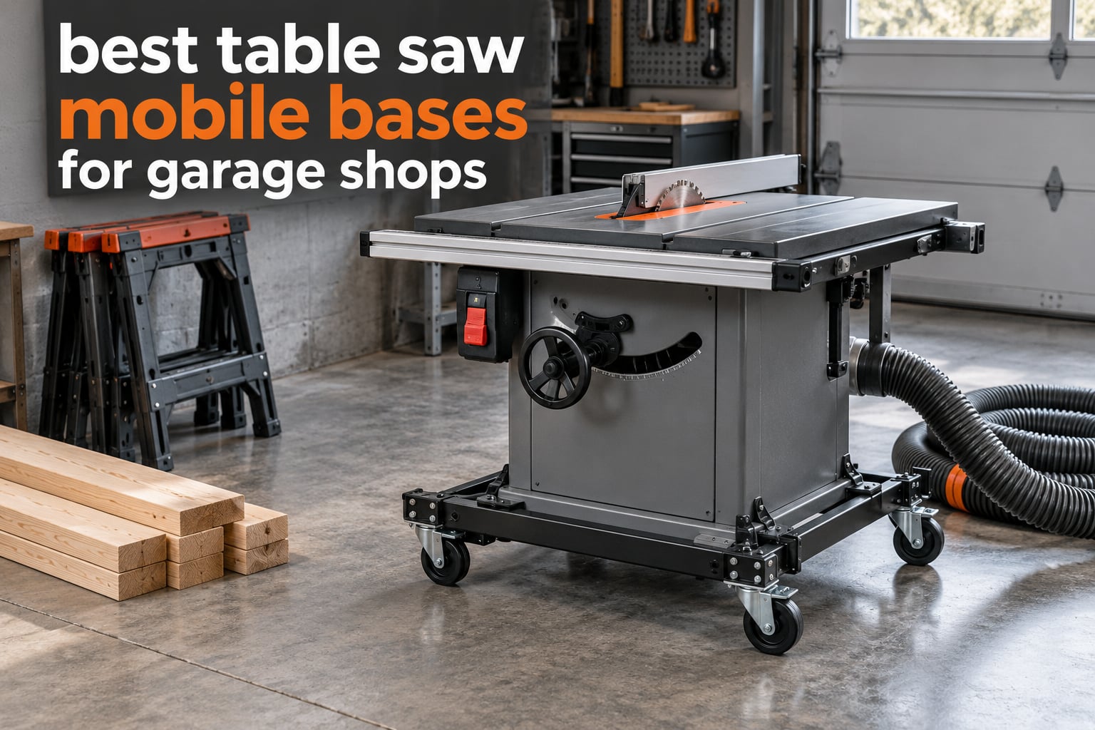 best table saw mobile bases for garage shops