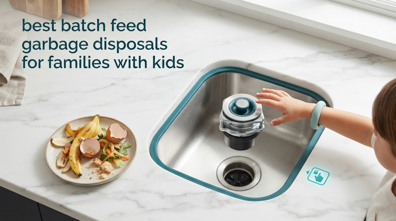 best batch feed garbage disposals for families with kids