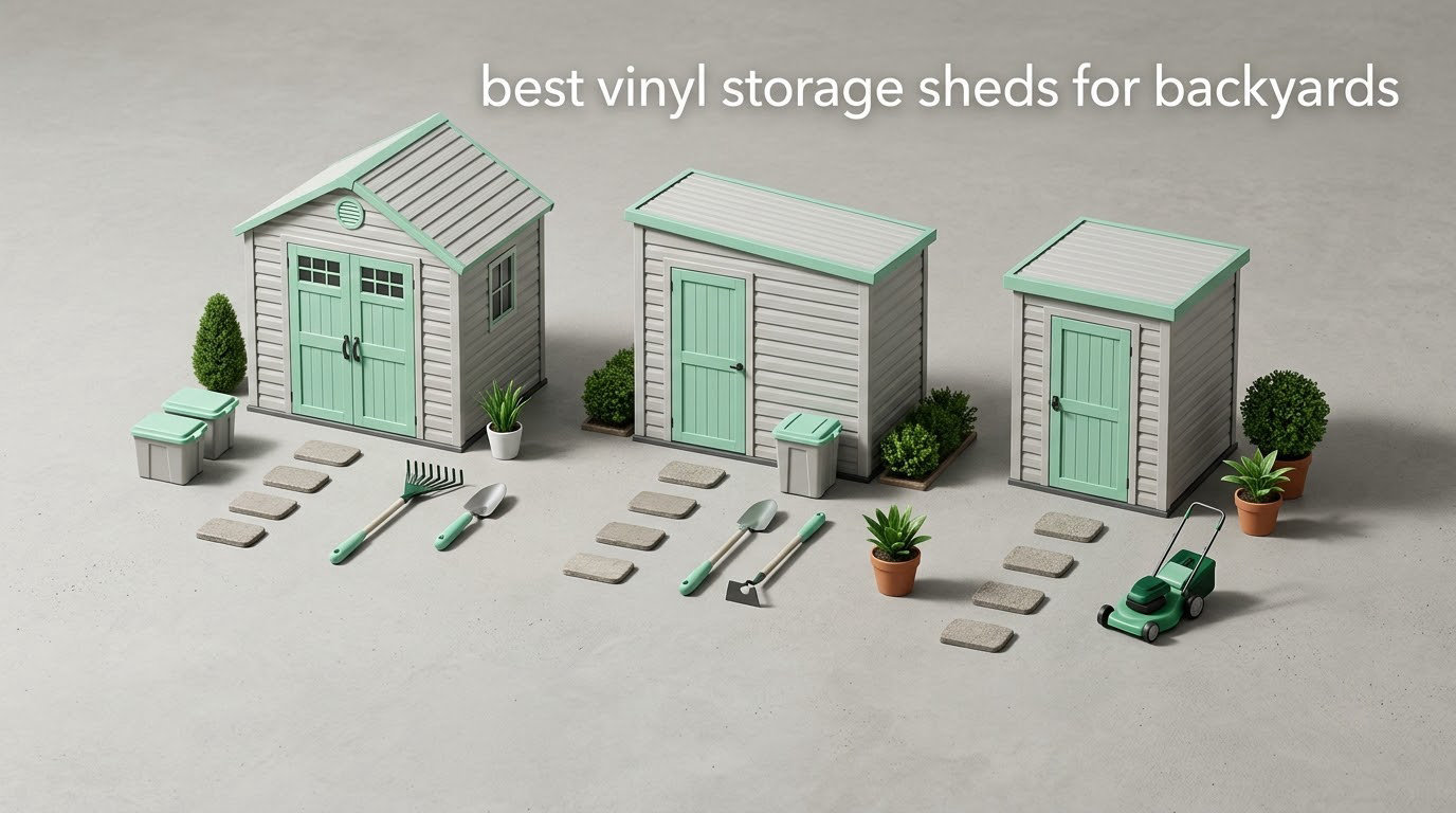 best vinyl storage sheds for backyards