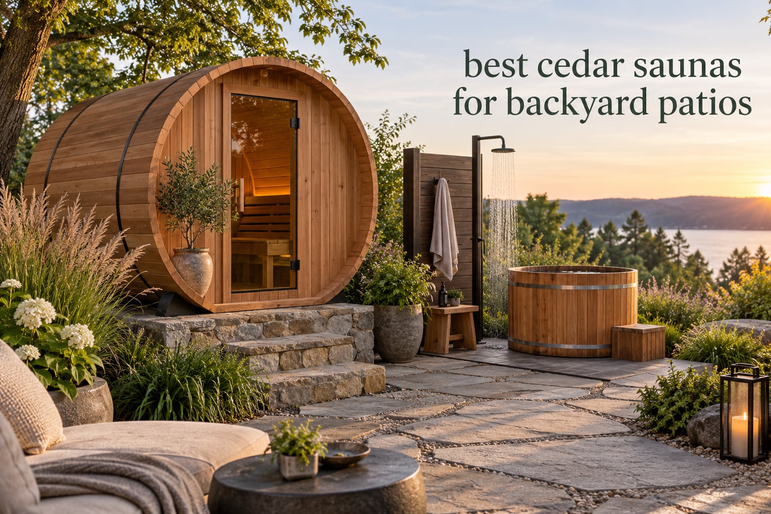 best cedar saunas for backyard patios