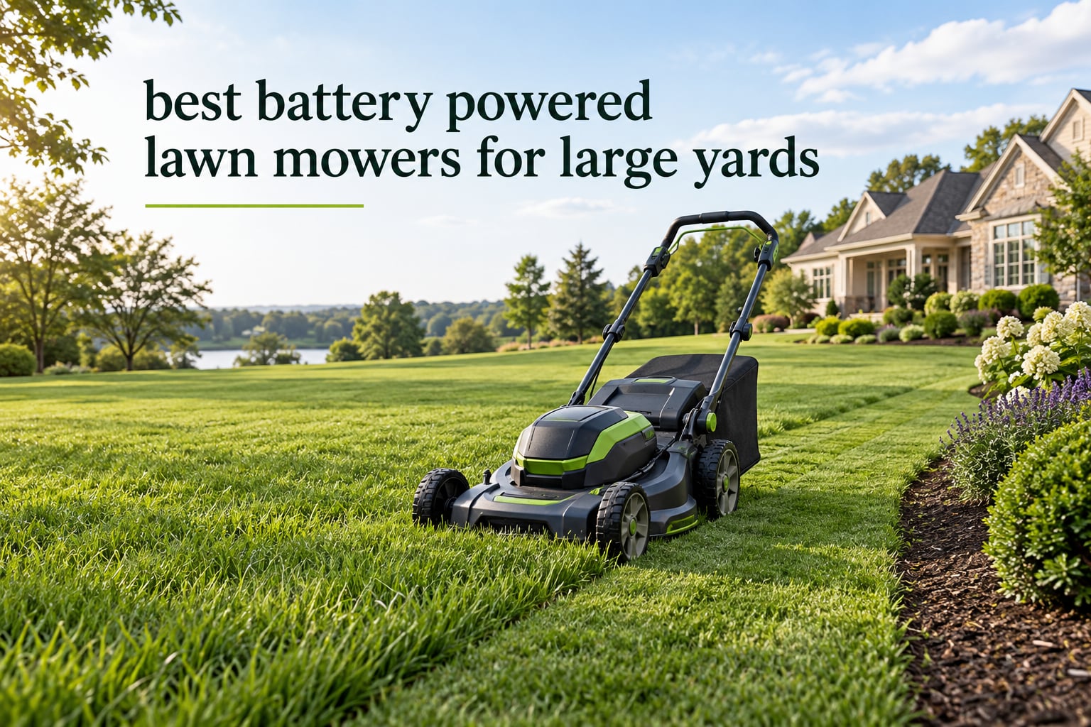 best battery powered lawn mowers for large yards