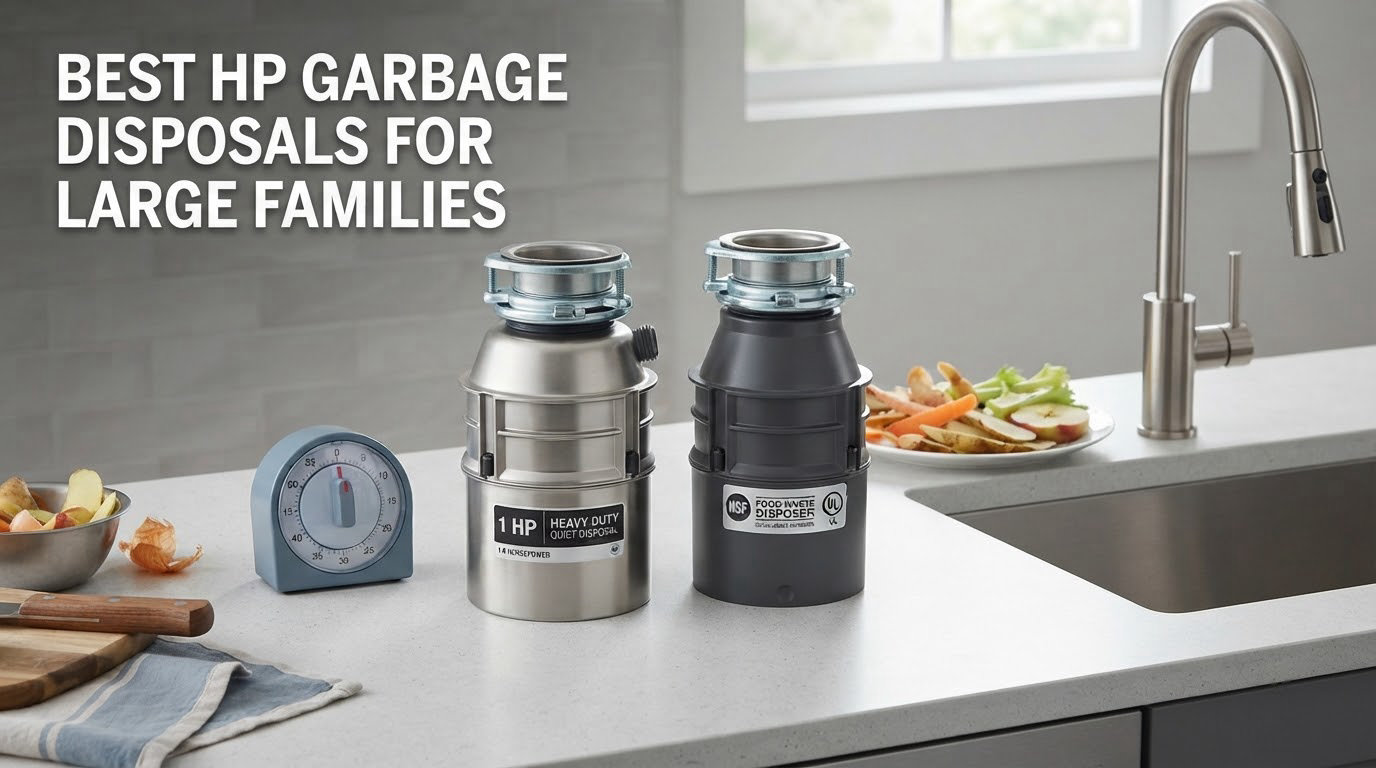 best 1 hp garbage disposals for large families