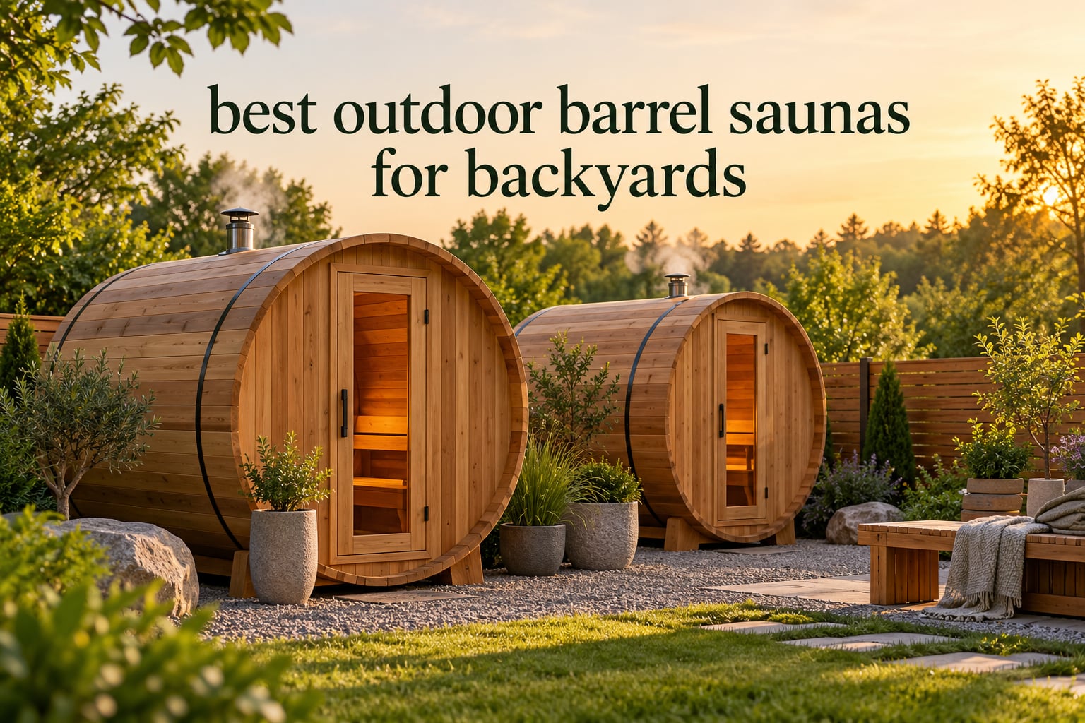 best outdoor barrel saunas for backyards